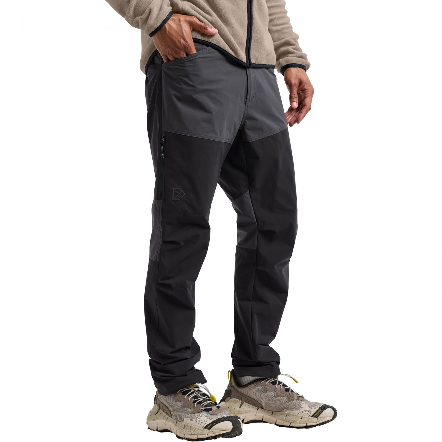 Didriksons Asher, pantaloni outdoor, uomo, coal black