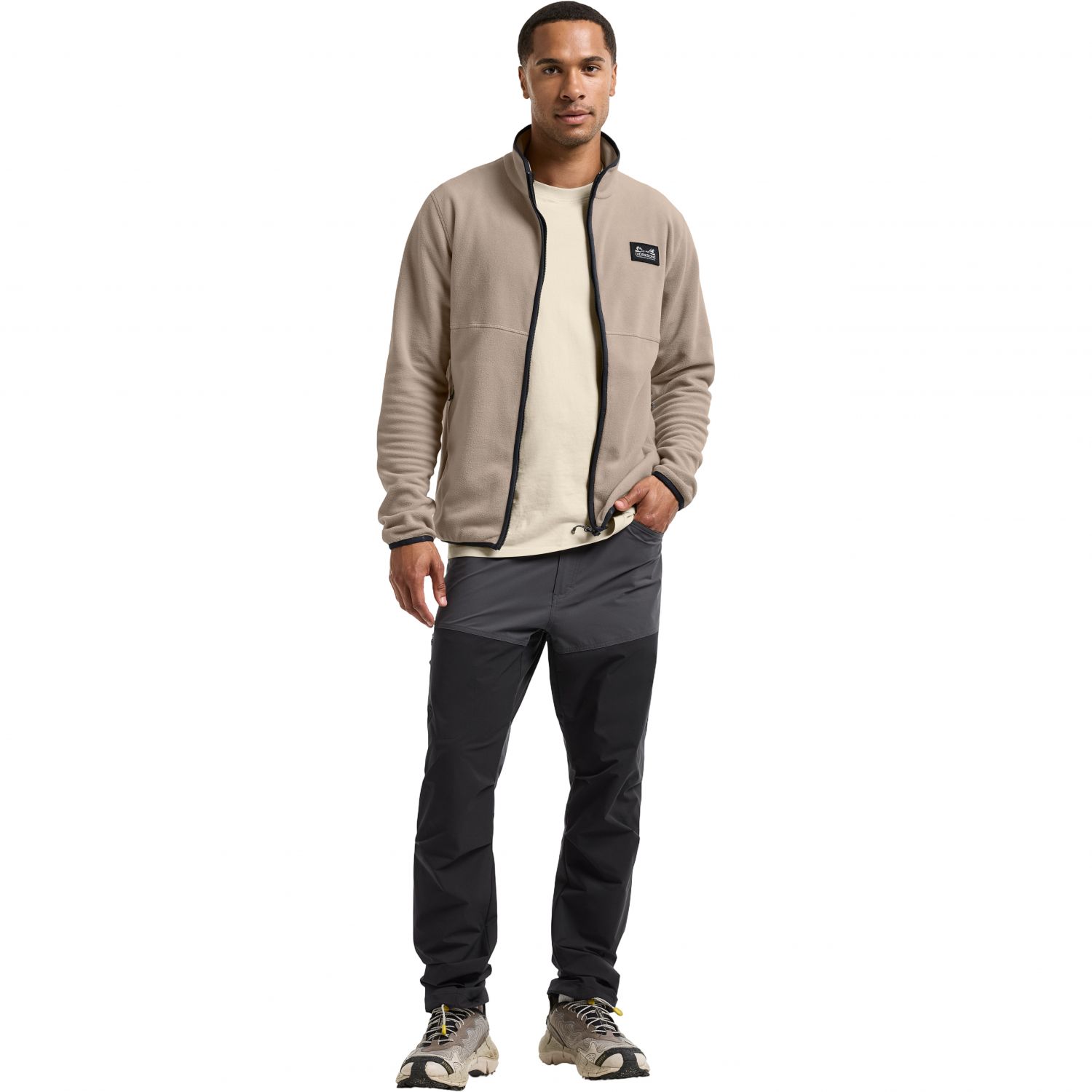 Didriksons Asher, pantaloni outdoor, uomo, coal black