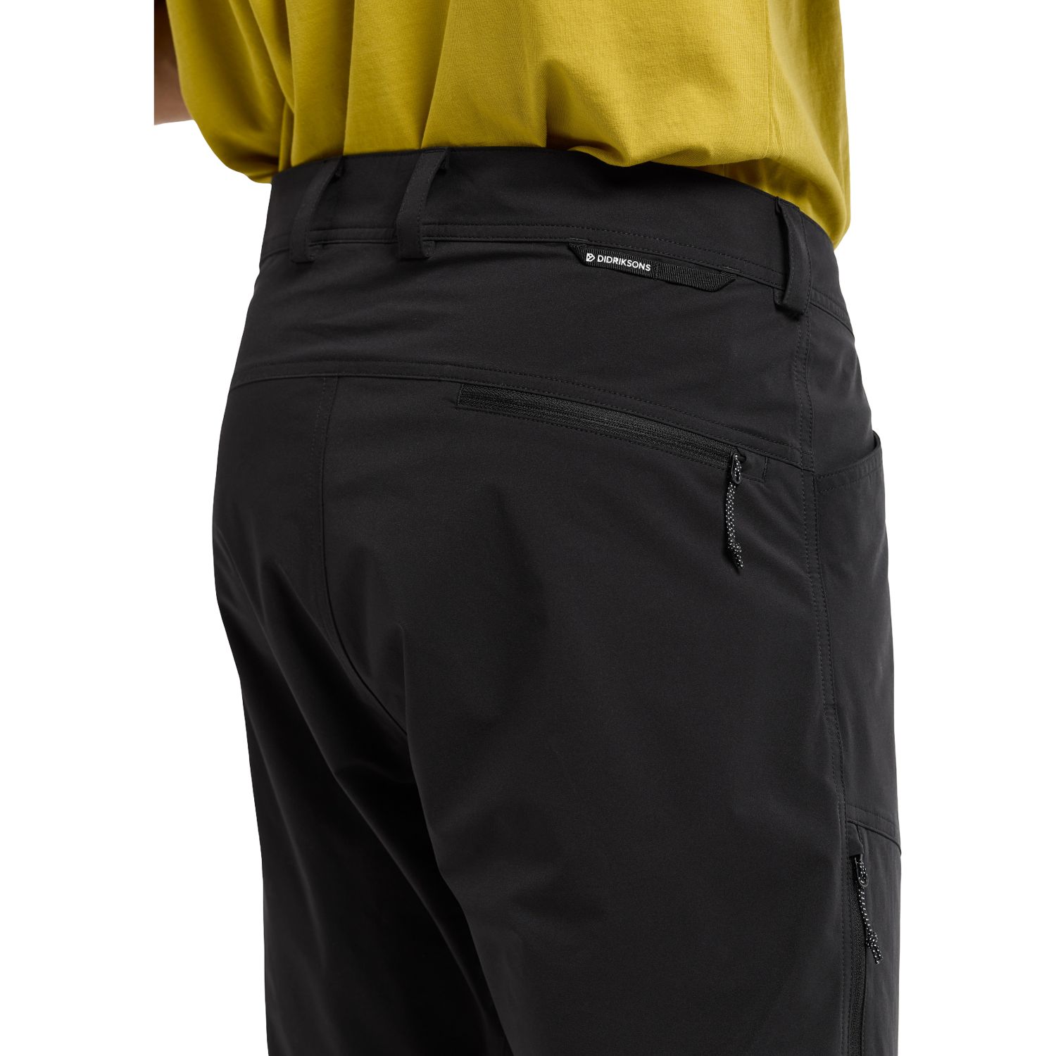 Didriksons Asher, pantaloni outdoor, uomo, nero