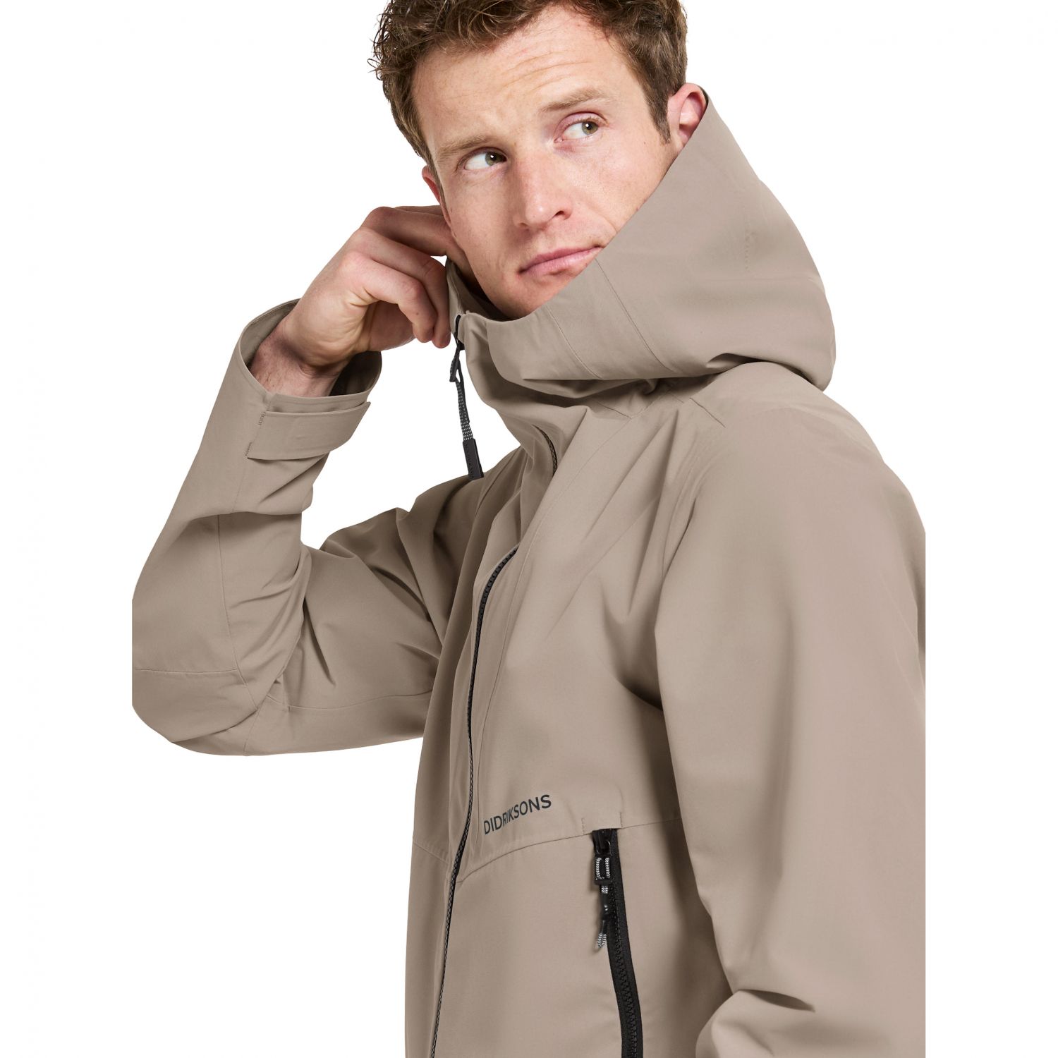 Didriksons Basil, regenjas, heren, ash brown