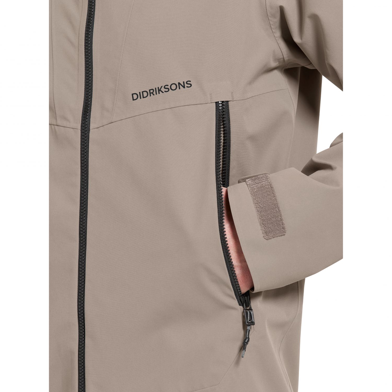 Didriksons Basil, regenjas, heren, ash brown