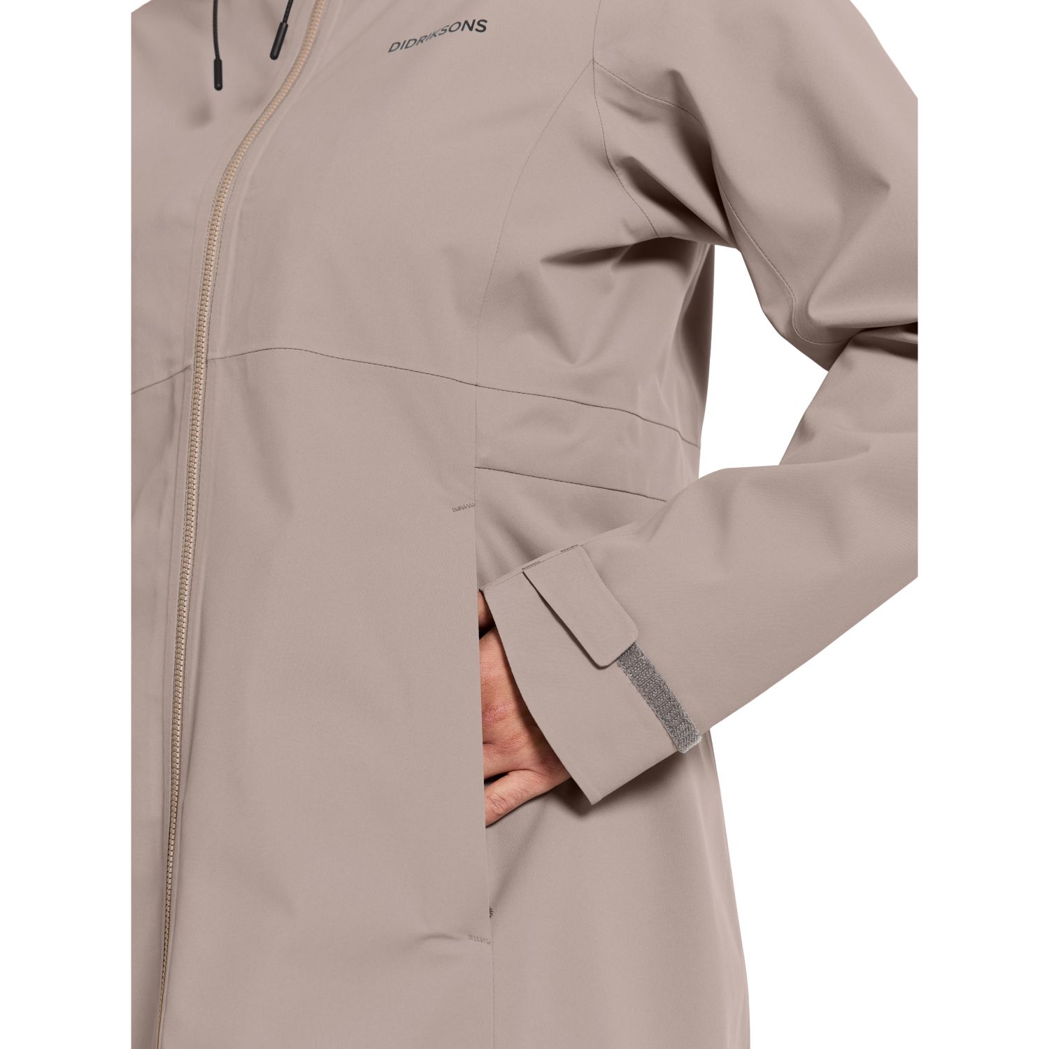 Didriksons Bea, abrigo impermeable, mujer, ash brown