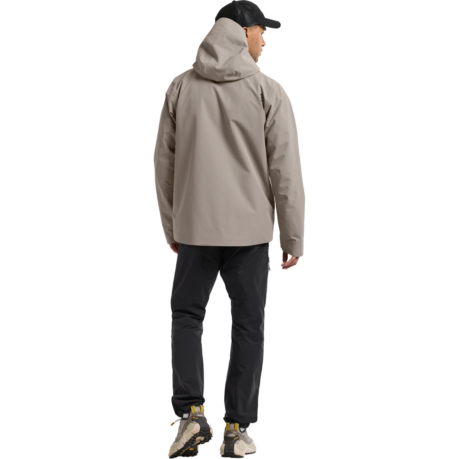 Didriksons Biak, rain jacket, men, ash brown