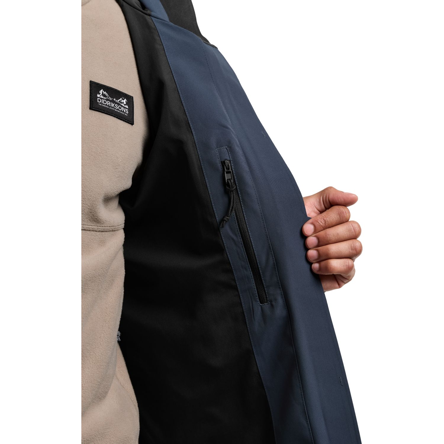 Didriksons Biak, rain jacket, men, sleepy blue