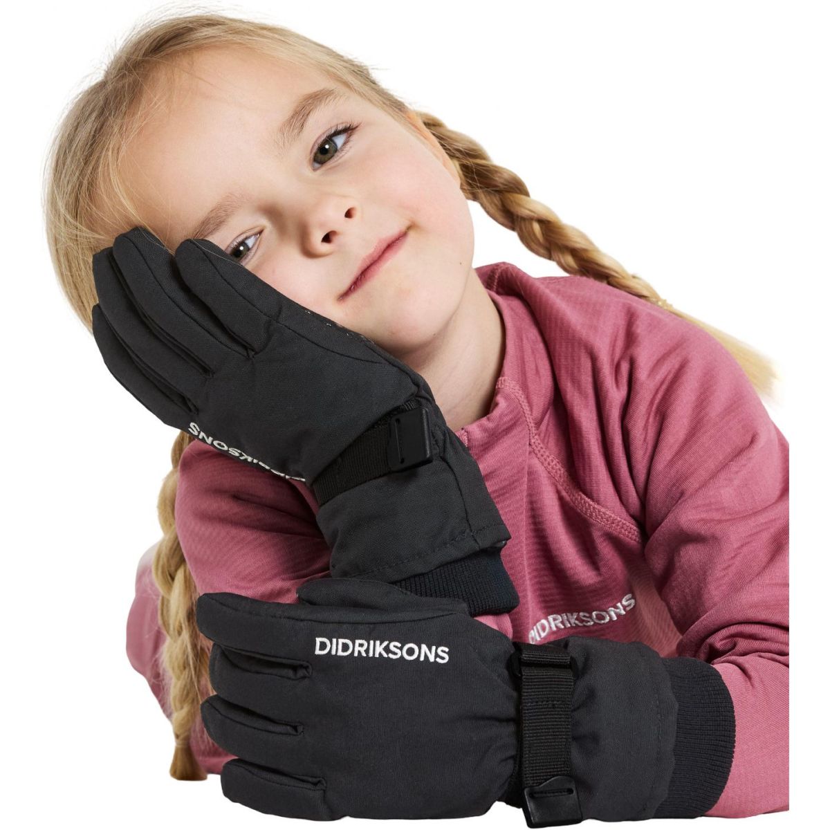 Didriksons Biggles 4, Skihandschuhe, Kinder, schwarz