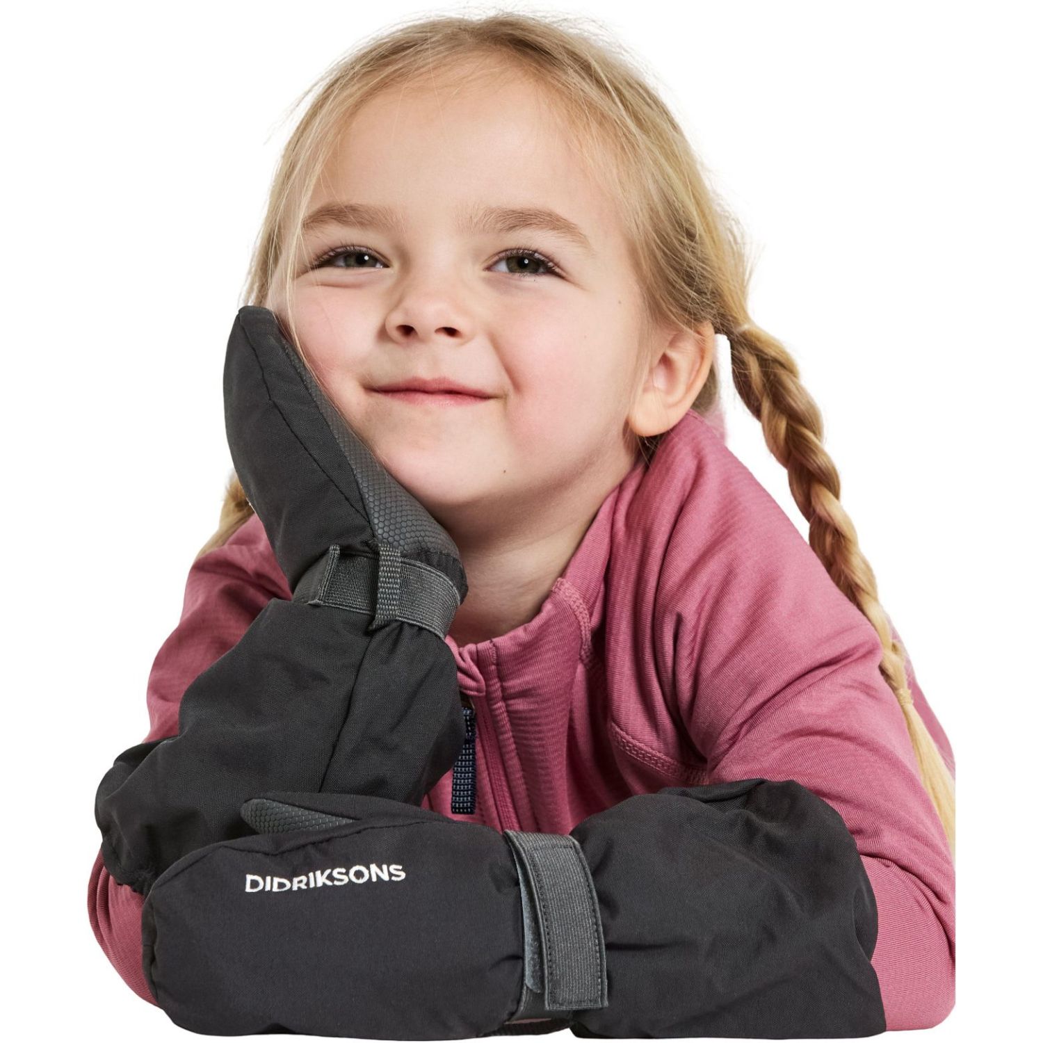 Didriksons Biggles 8, wanten, kinderen, zwart