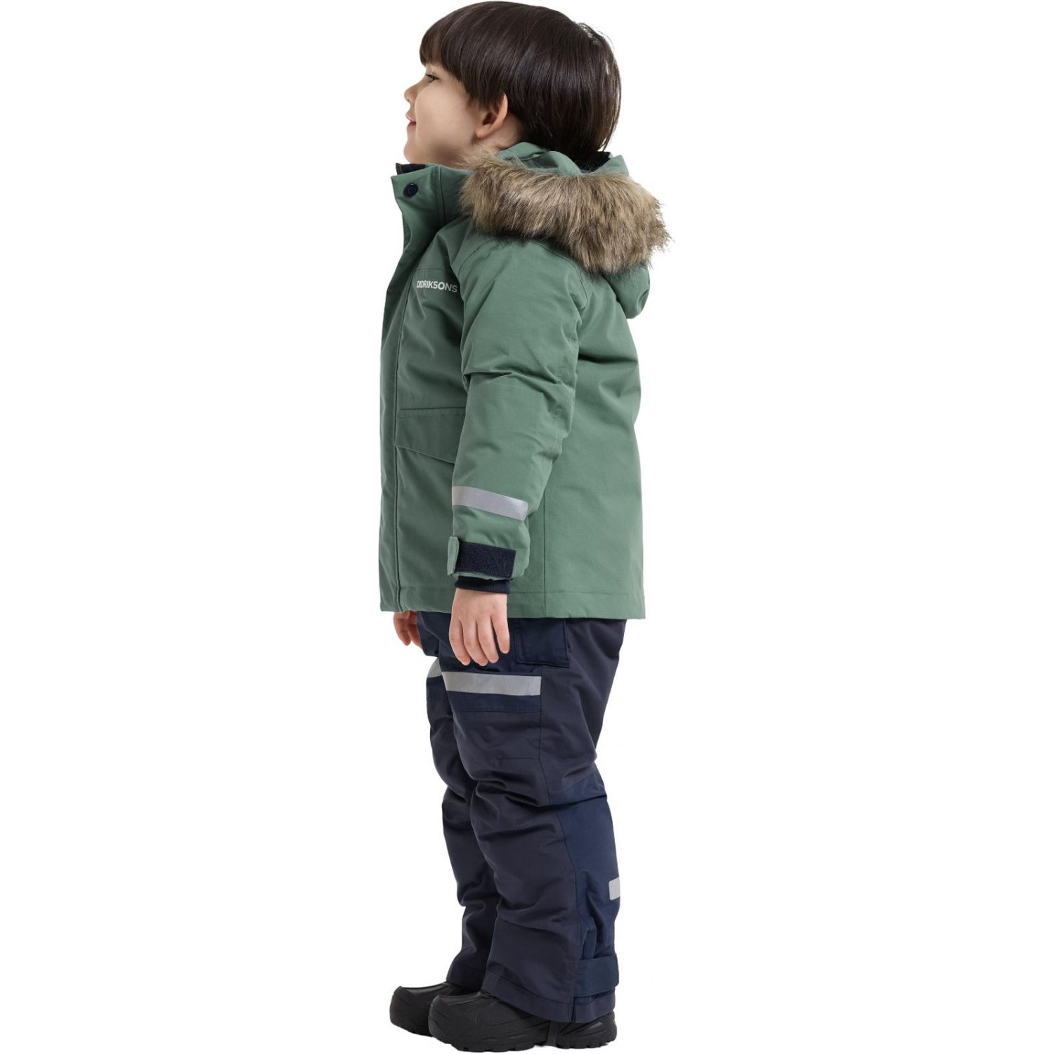 Didriksons Bjärven 5, parka, děti, tmavě zelená