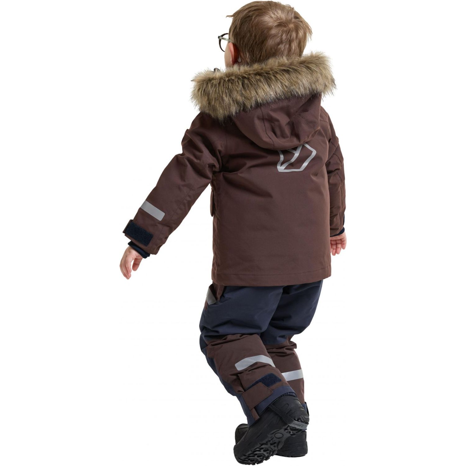 Didriksons Bjärven 5, parka, niños, marrón