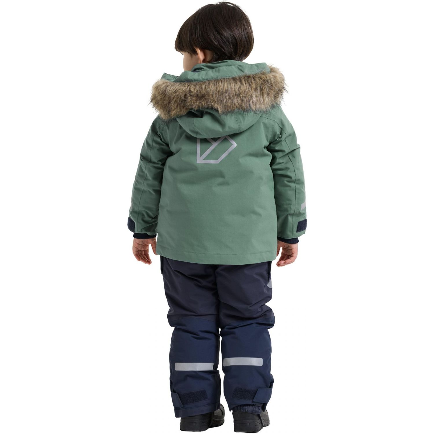 Didriksons Bjärven 5, parka, niños, verde oscuro