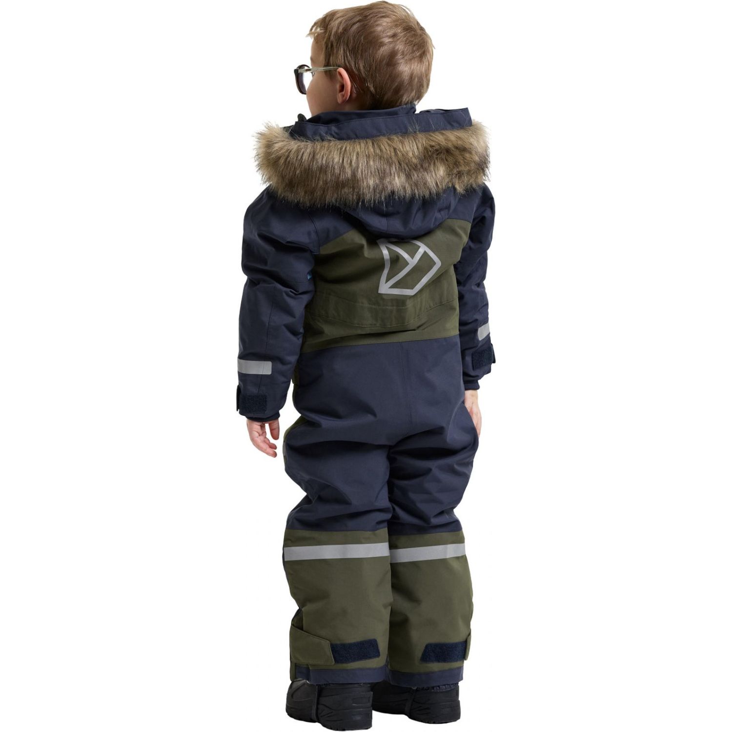 Didriksons Bjärven Cover 5, combinaison de ski, enfant, vert