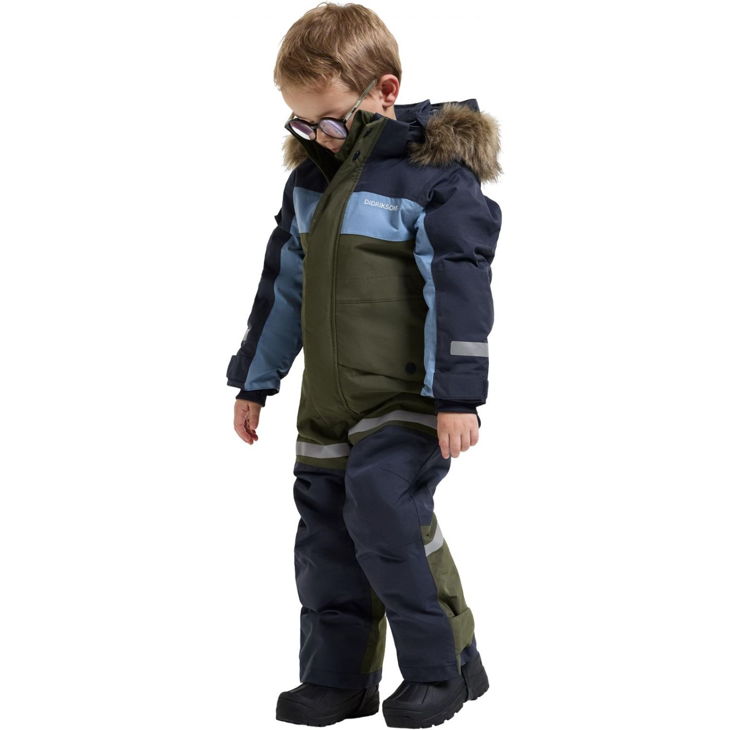 Didriksons Bjärven Cover 5, snowsuit, kids, green