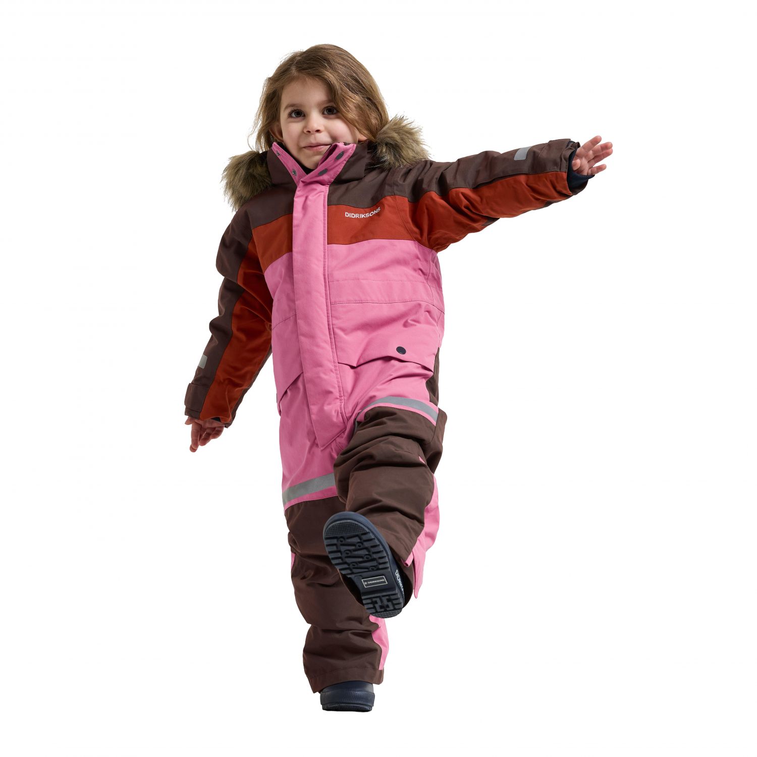 Didriksons Bjärven Cover 5, snowsuit, kids, pink