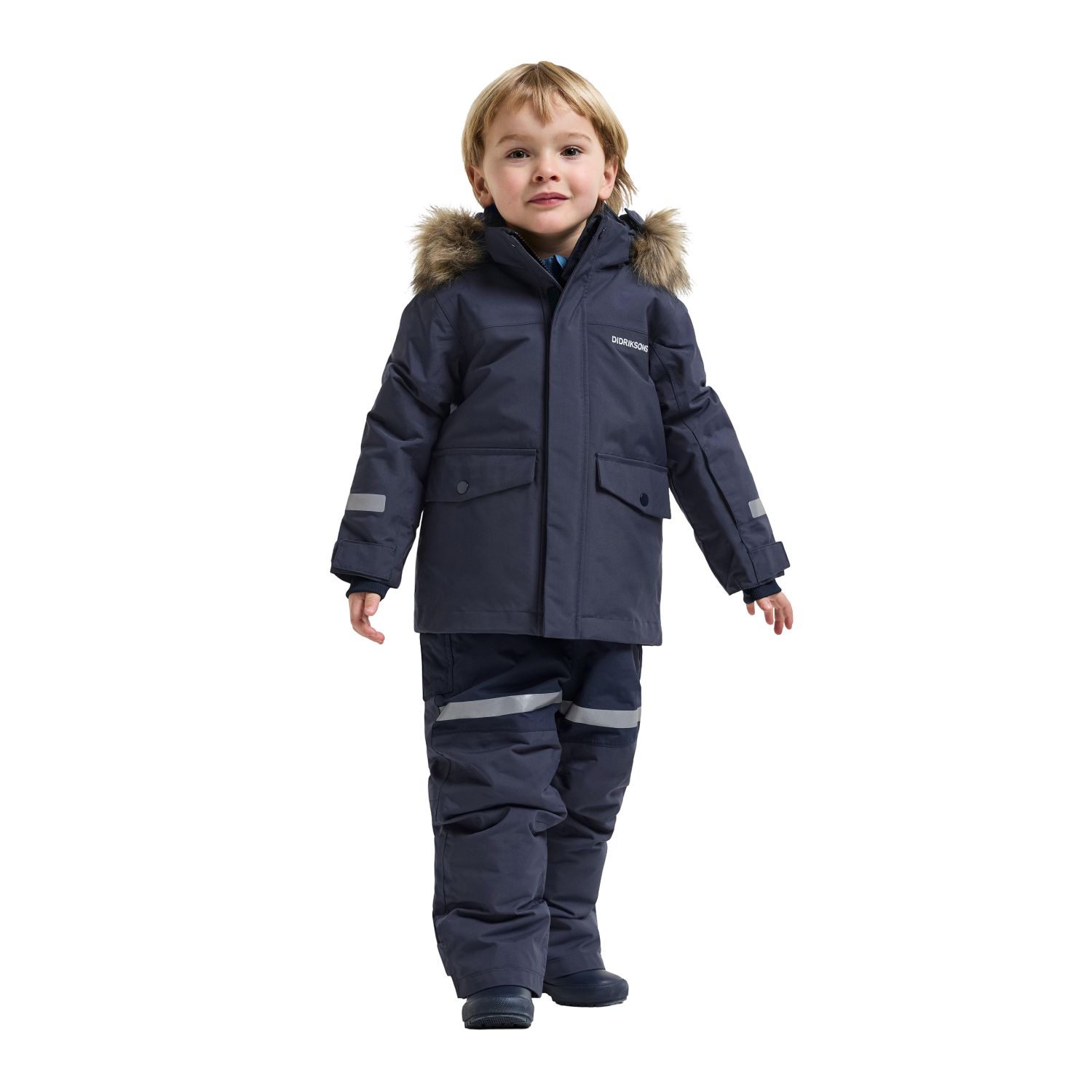 Didriksons Bjärven 5, parka, crianças, navy