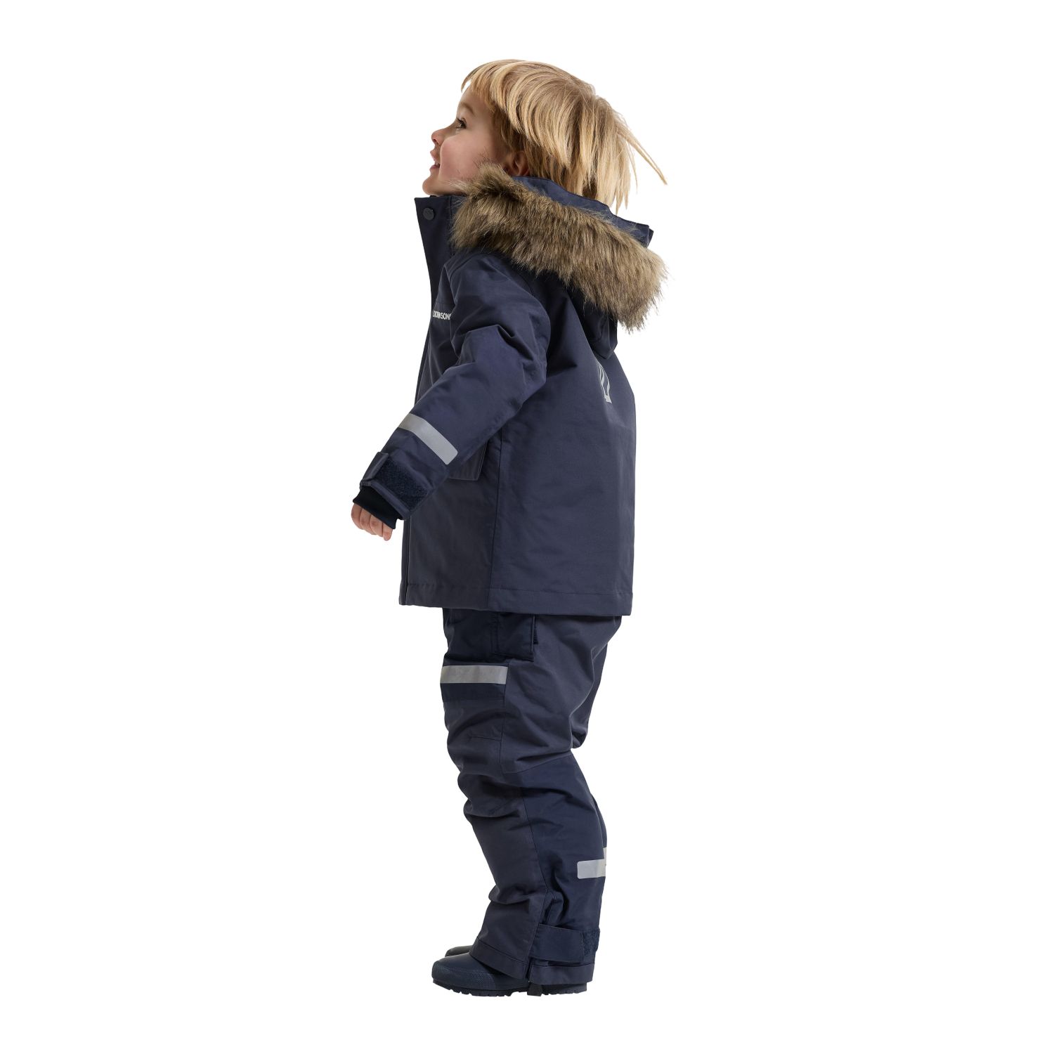 Didriksons Bjärven 5, parka, crianças, navy