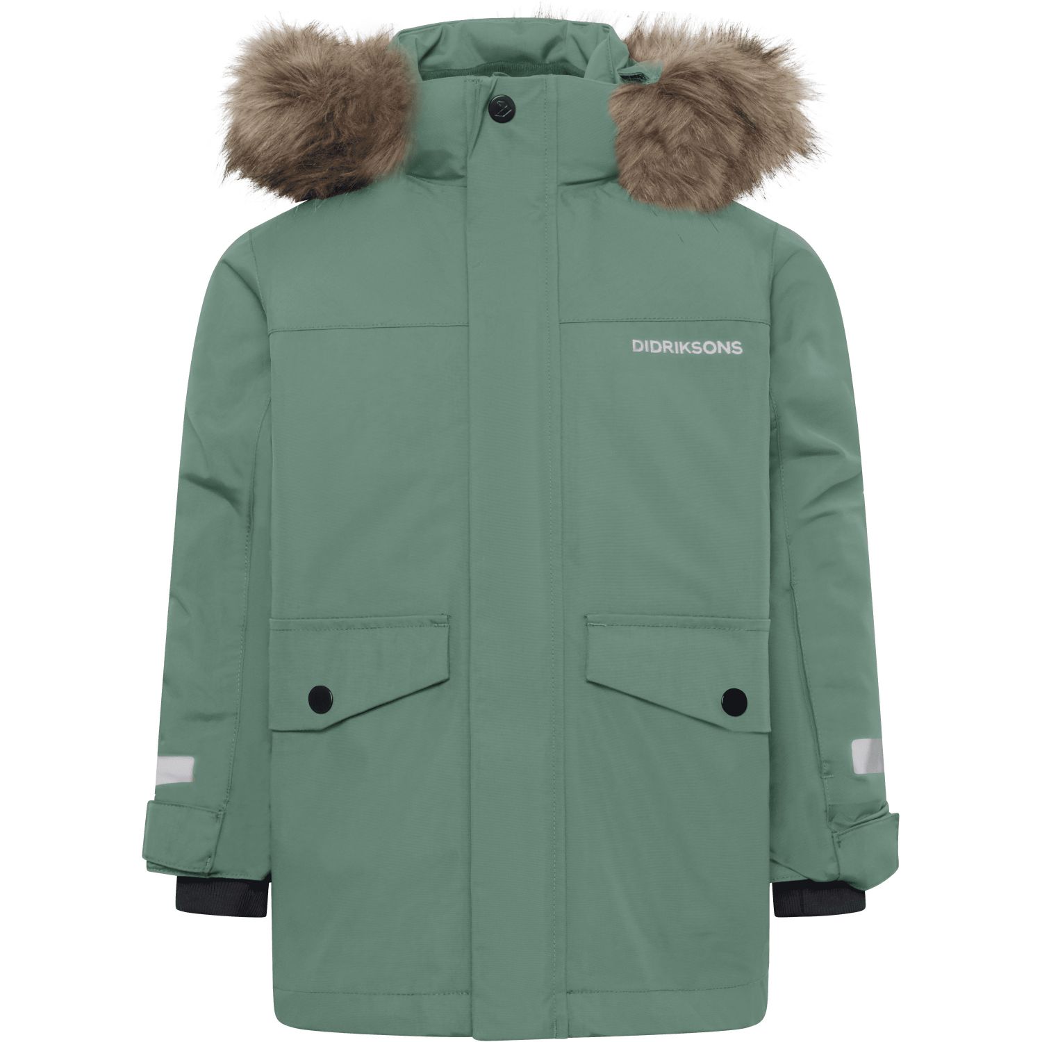 Didriksons Bjärven 5, parka, crianças, verde-escuro