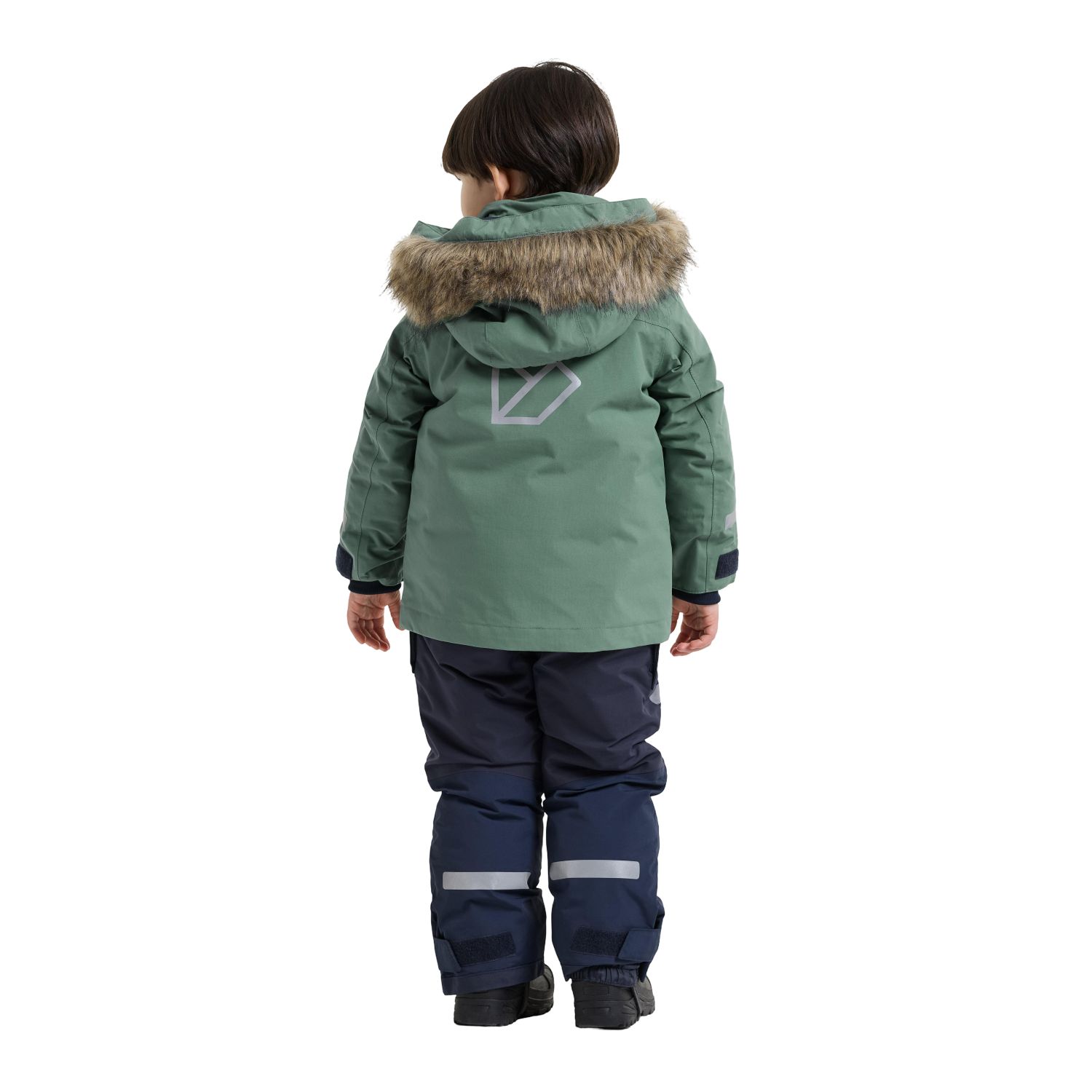 Didriksons Bjärven 5, parka, crianças, verde-escuro