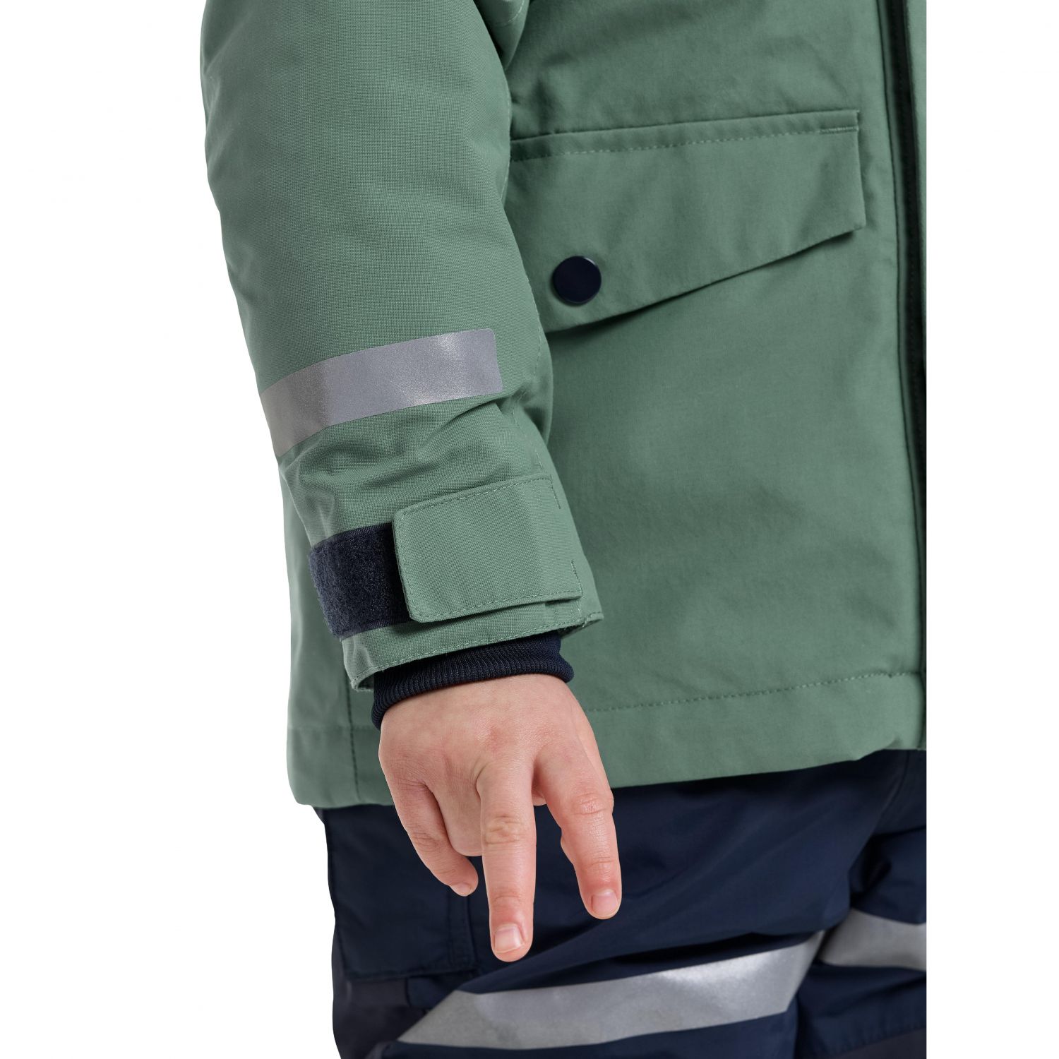 Didriksons Bjärven 5, parka, crianças, verde-escuro