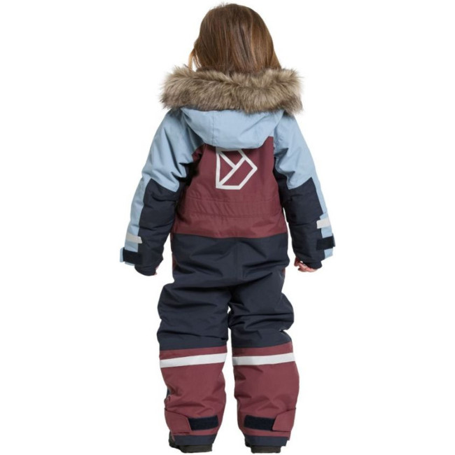 Didriksons Bjärven, combinaison de ski, junior, rouge foncé