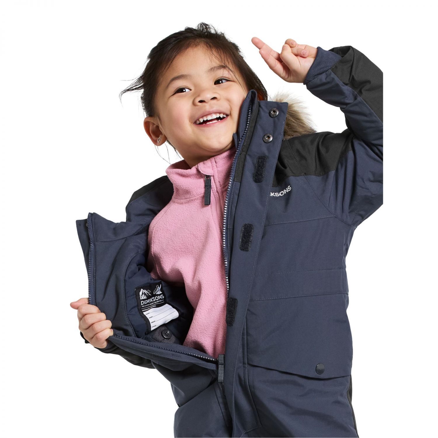 Didriksons Bjärven, snowsuit, junior, navy