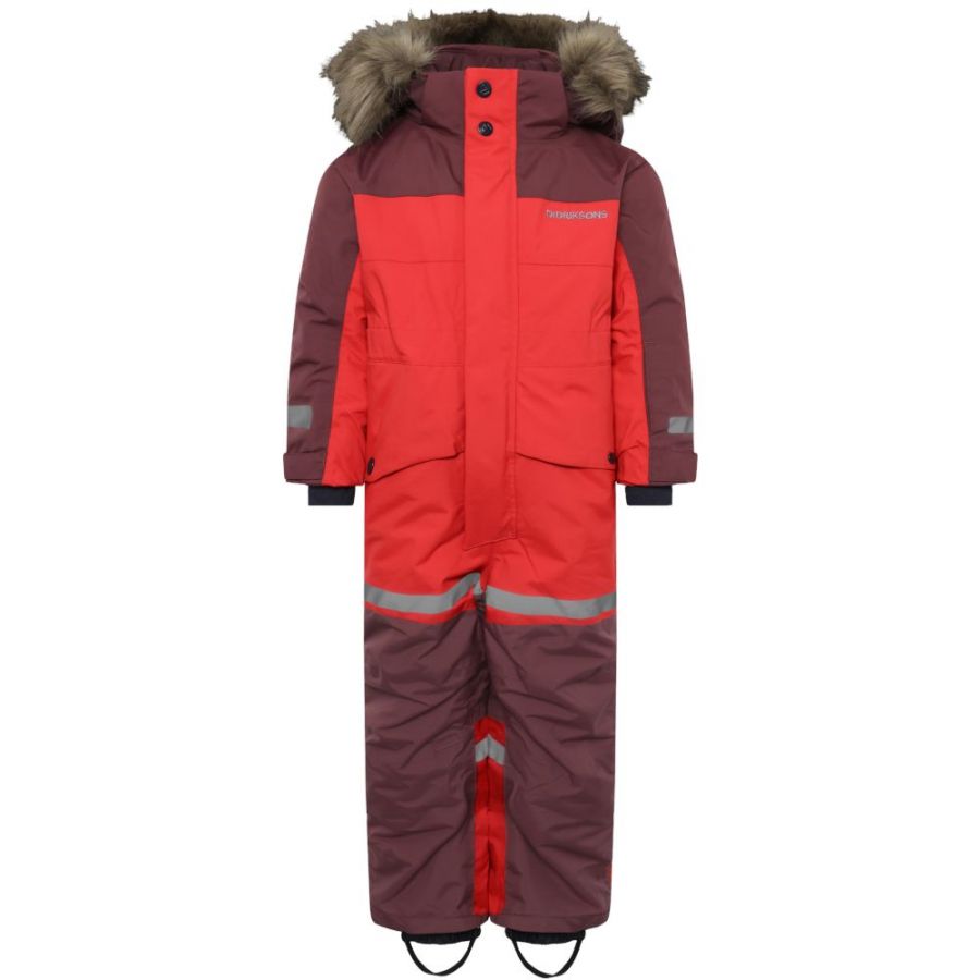 Didriksons Bjärven, snowsuit, junior, pomme red