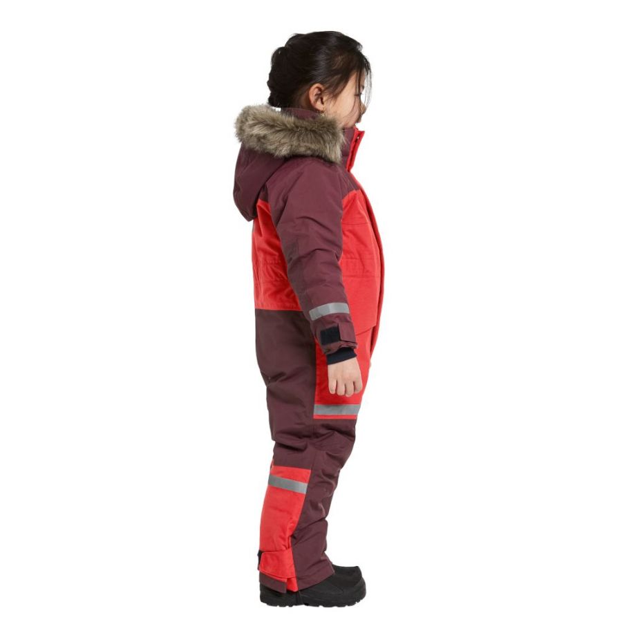Didriksons Bjärven, snowsuit, junior, pomme red