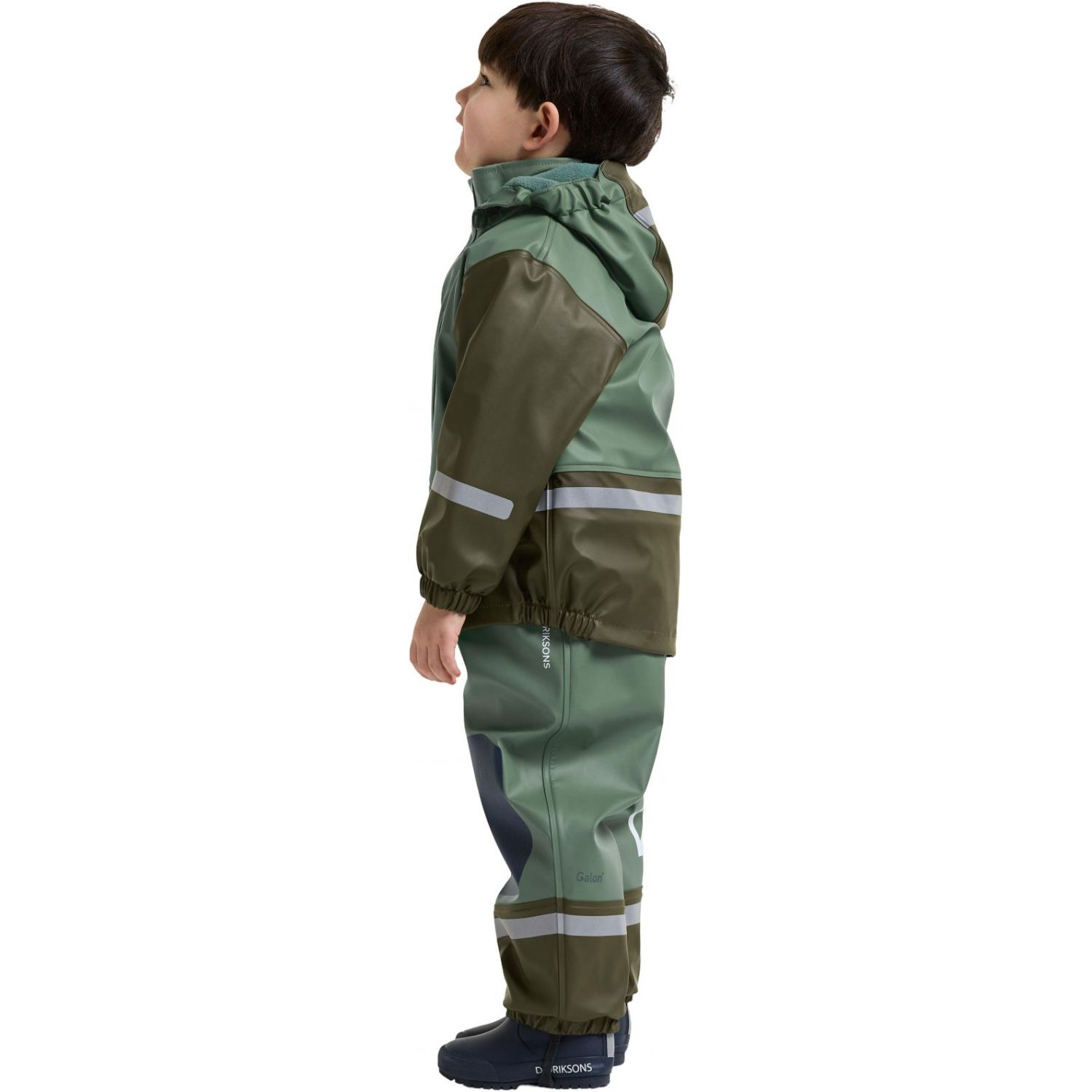 Didriksons Boardman 12, completo antipioggia, junior, verde scuro