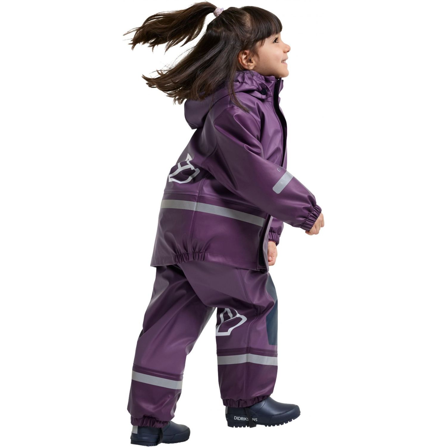 Didriksons Boardman 12, conjunto impermeable, niños, lila