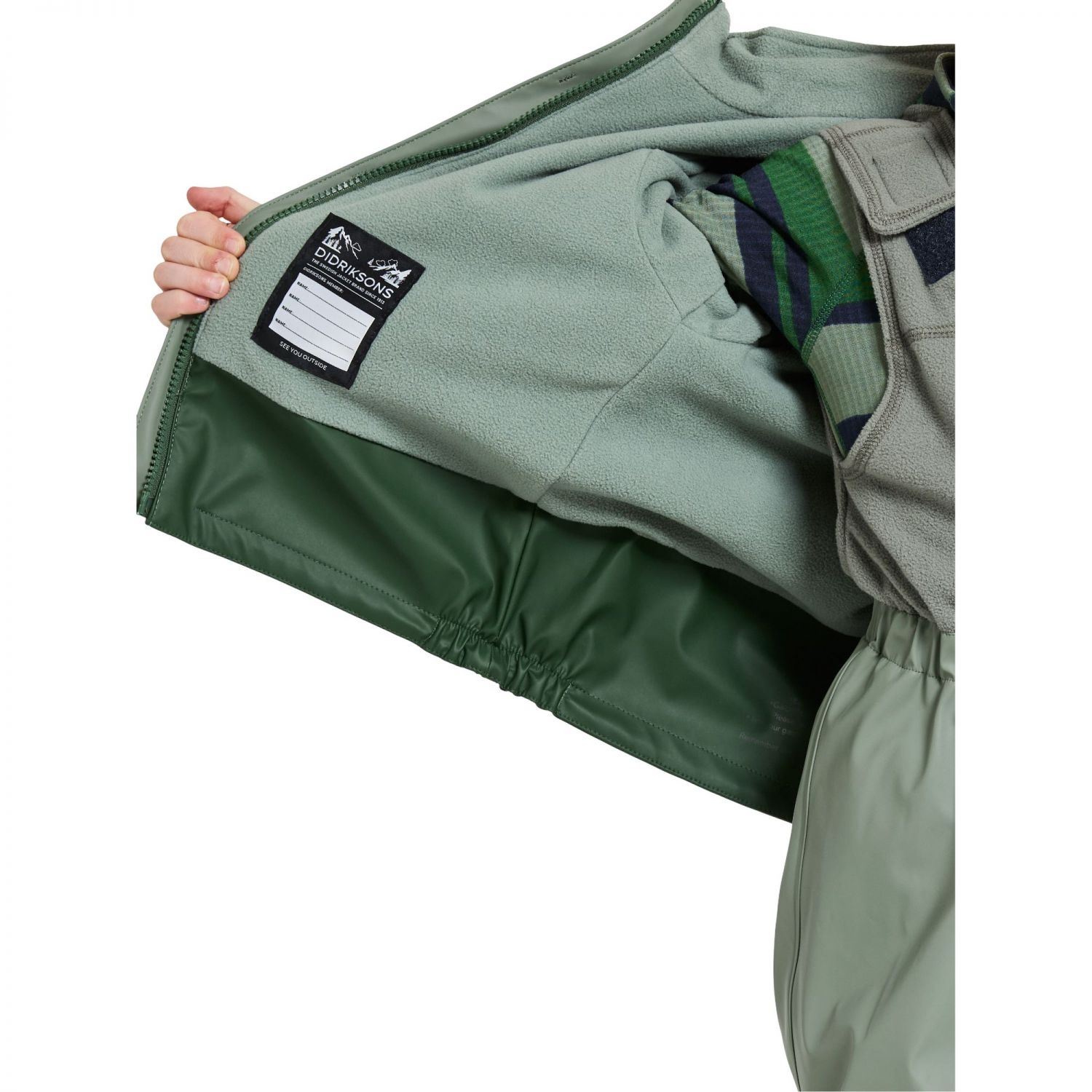 Didriksons Boardman, ensemble de pluie, junior, vert clair
