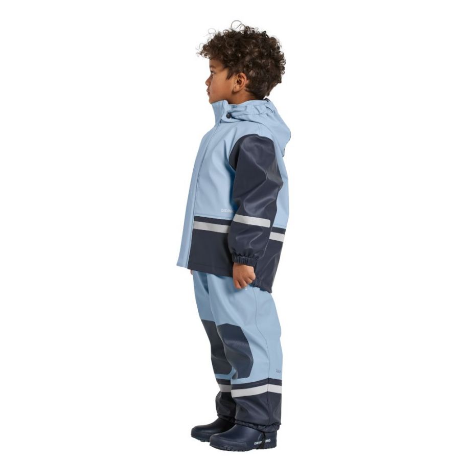 Didriksons Boardman, rain set, junior, cloud blue