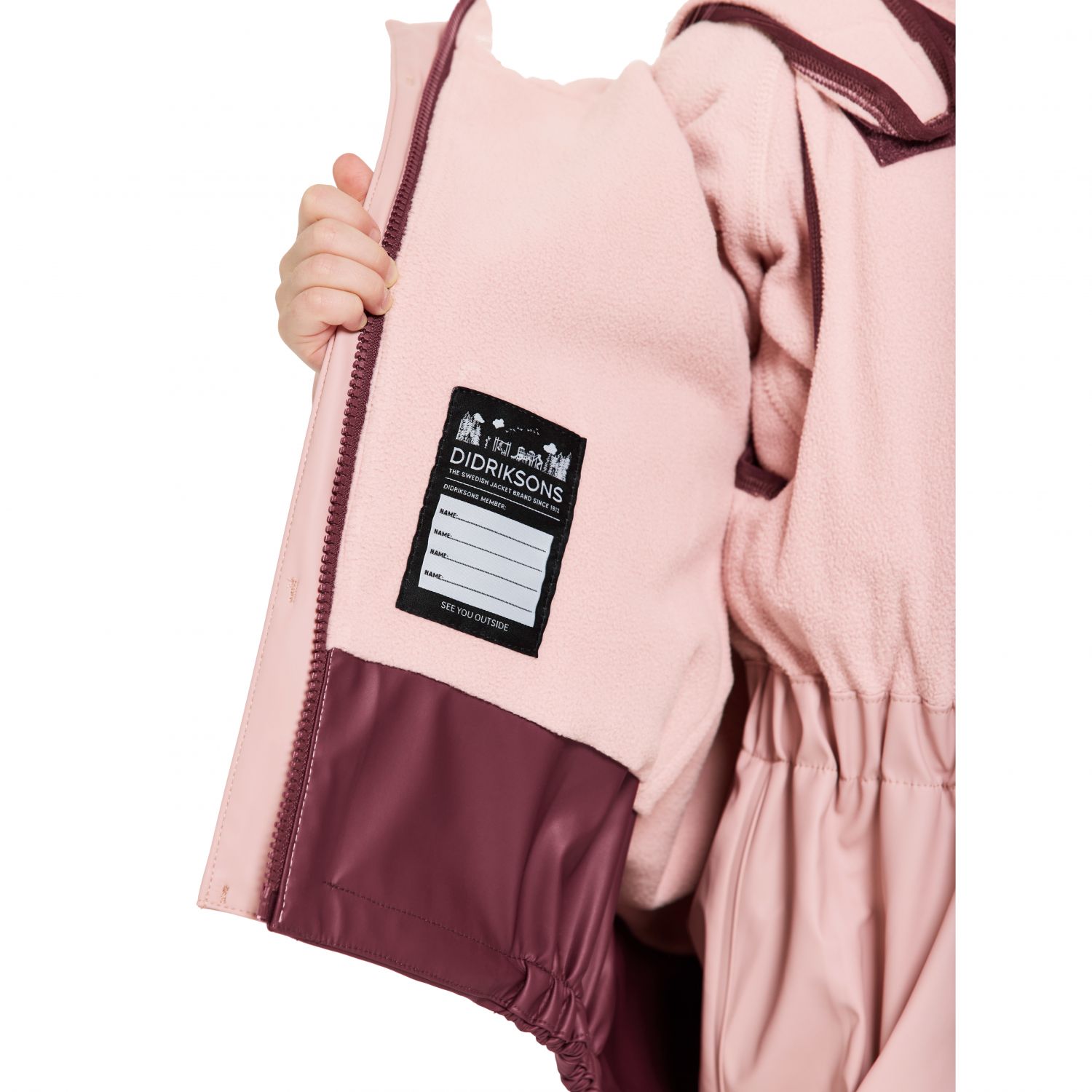 Didriksons Boardman, traje de lluvia, junior, rosa