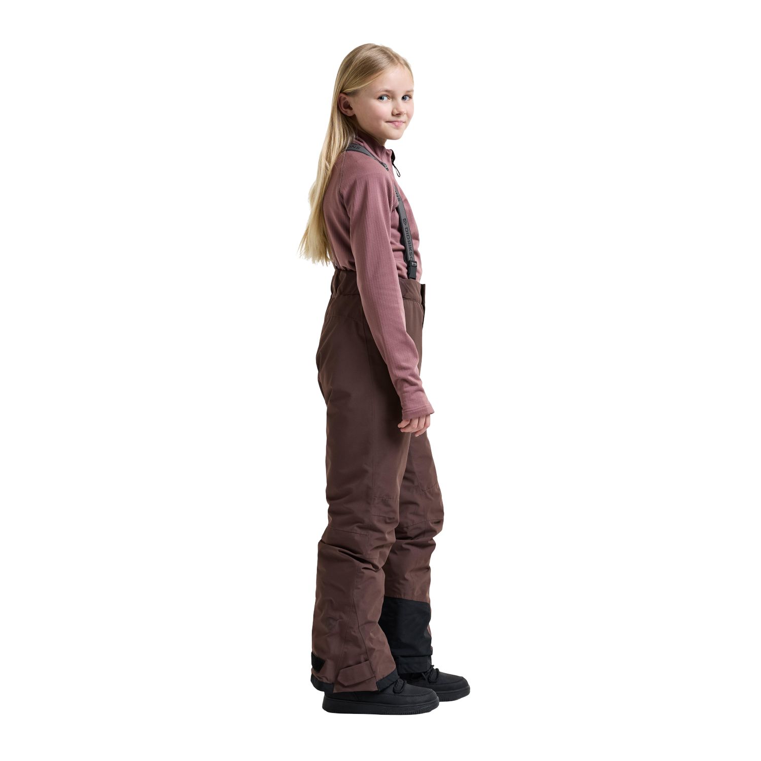 Didriksons Dacit, pantalon de ski, junior, shadow brown