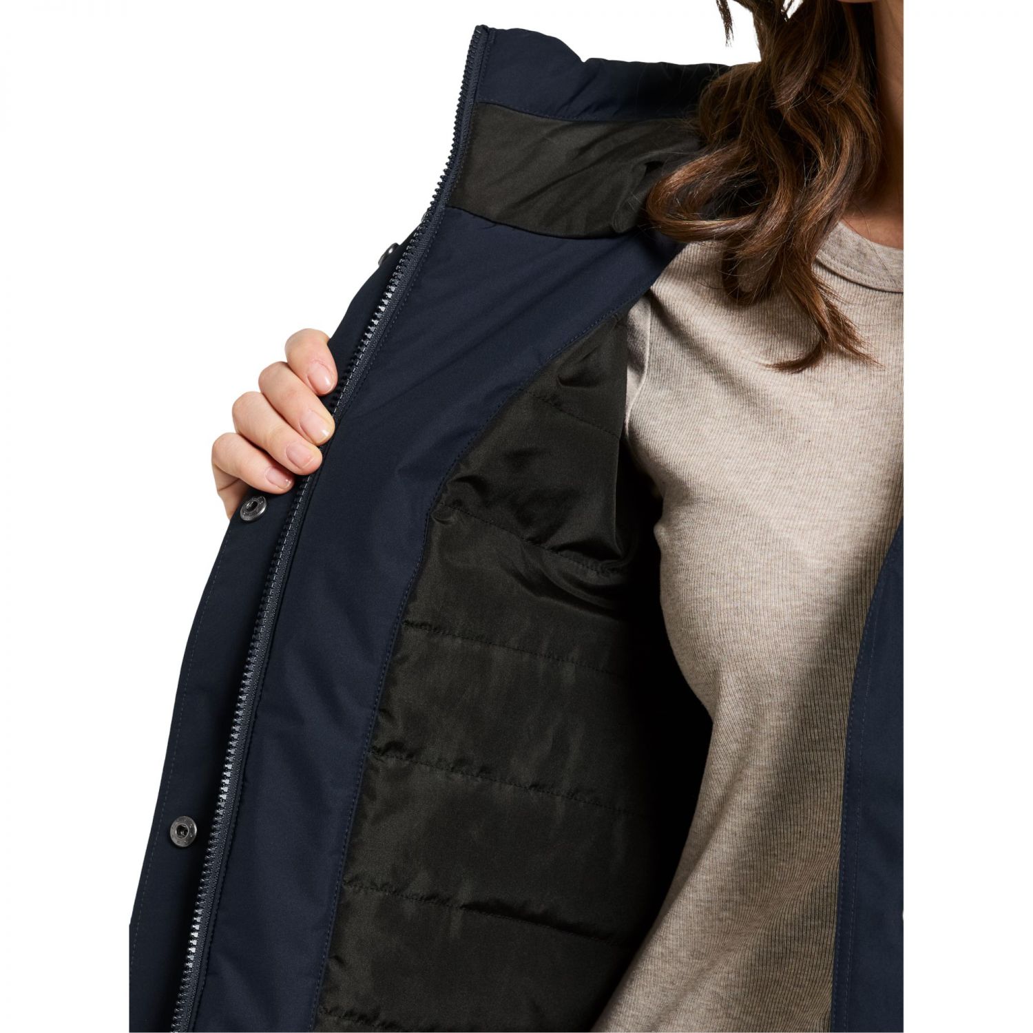 Didriksons Daniella, veste imperméable, femme, bleu foncé