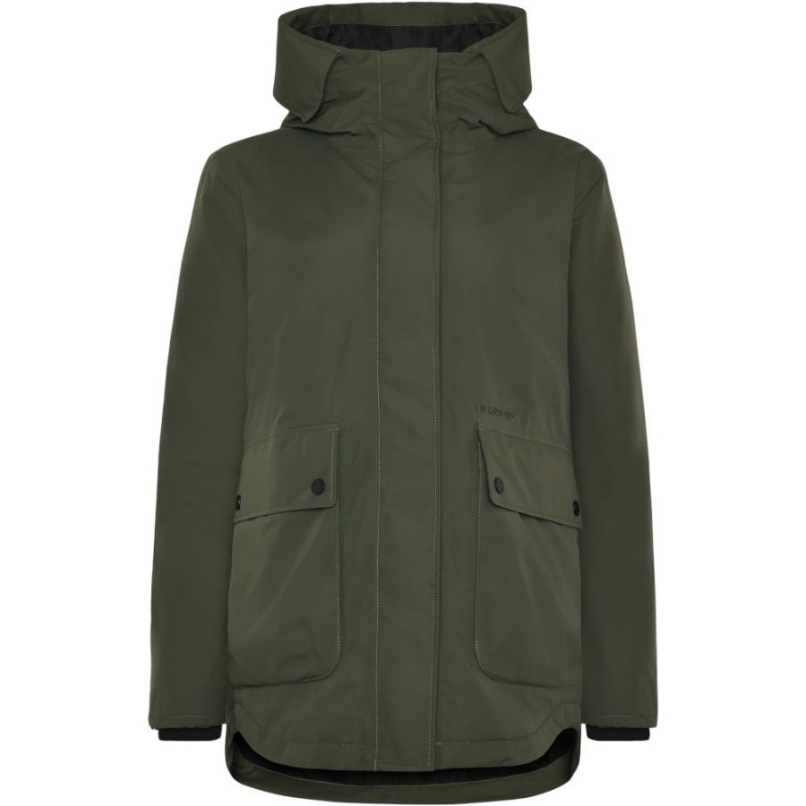 Didriksons Daniella, veste imperméable, femme, vert foncé