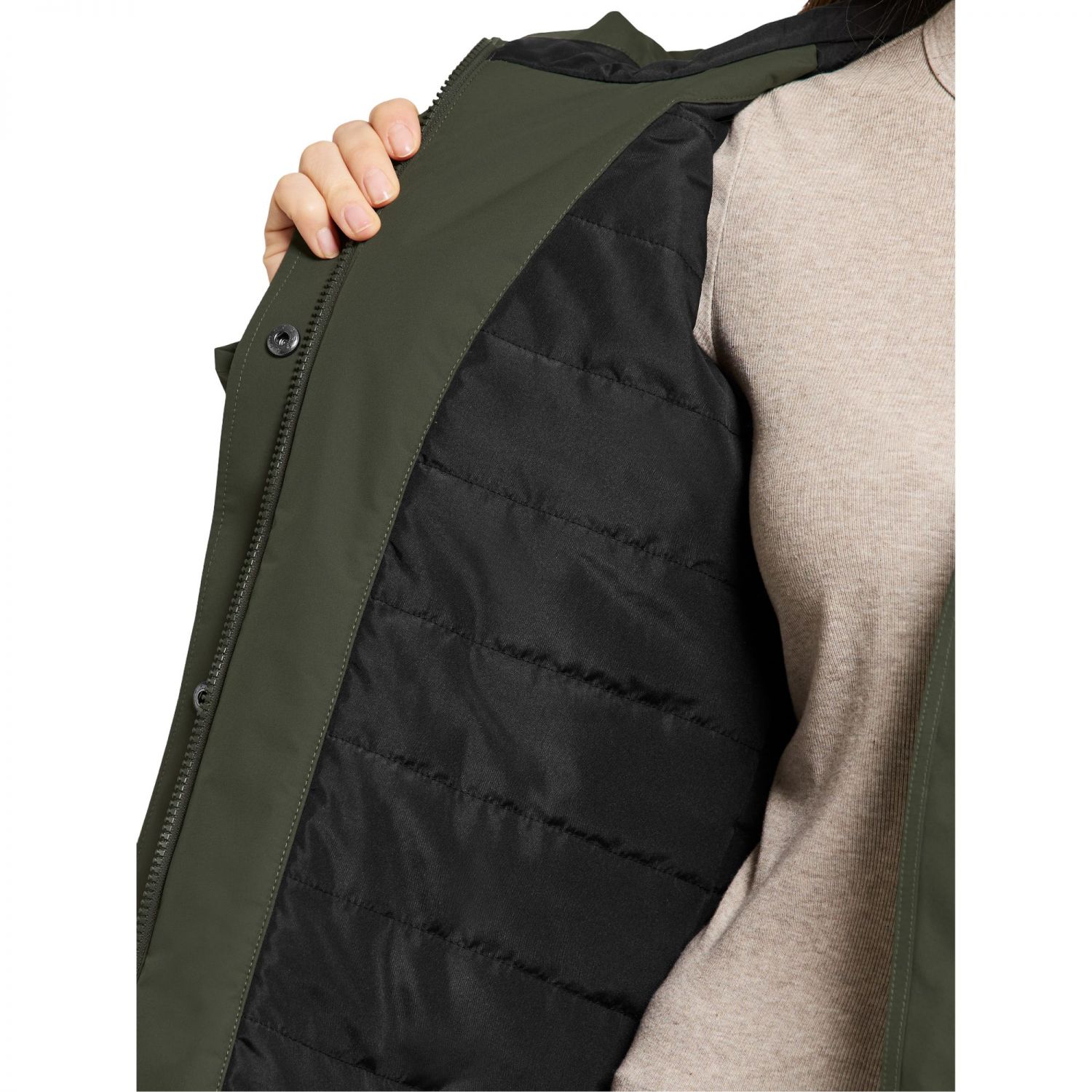 Didriksons Daniella, veste imperméable, femme, vert foncé