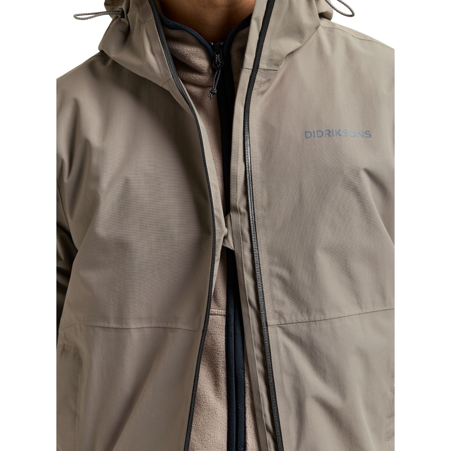 Didriksons Dario, giacca antipioggia, uomo, ash brown