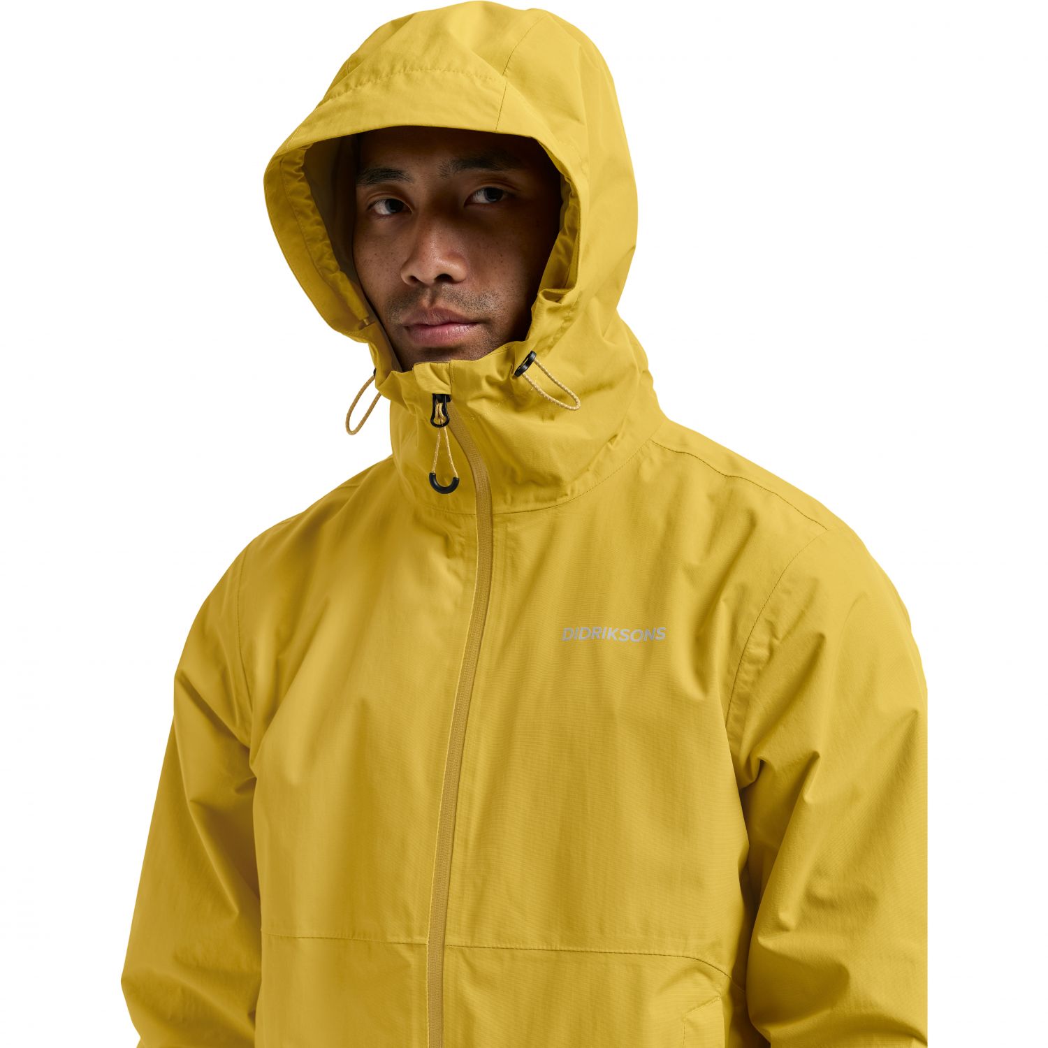 Didriksons Dario, rain jacket, men, yellow pollen