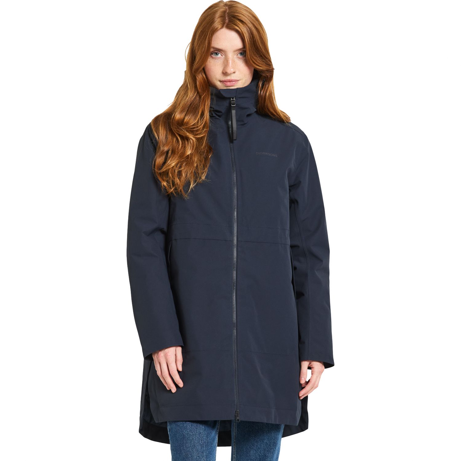 Didriksons Elena, parka, damska, ciemnoniebieska
