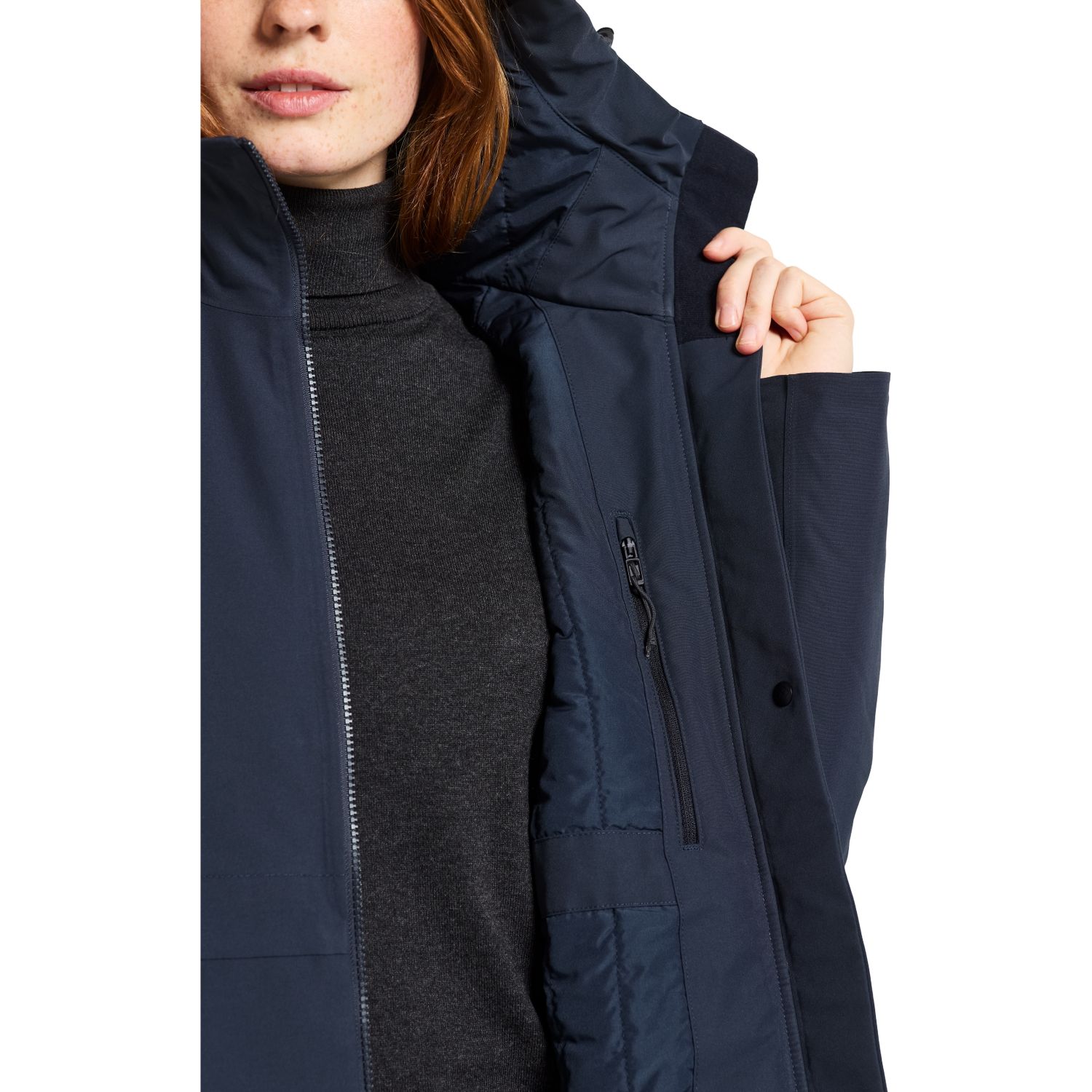 Didriksons Elena, parka, femei, albastru închis
