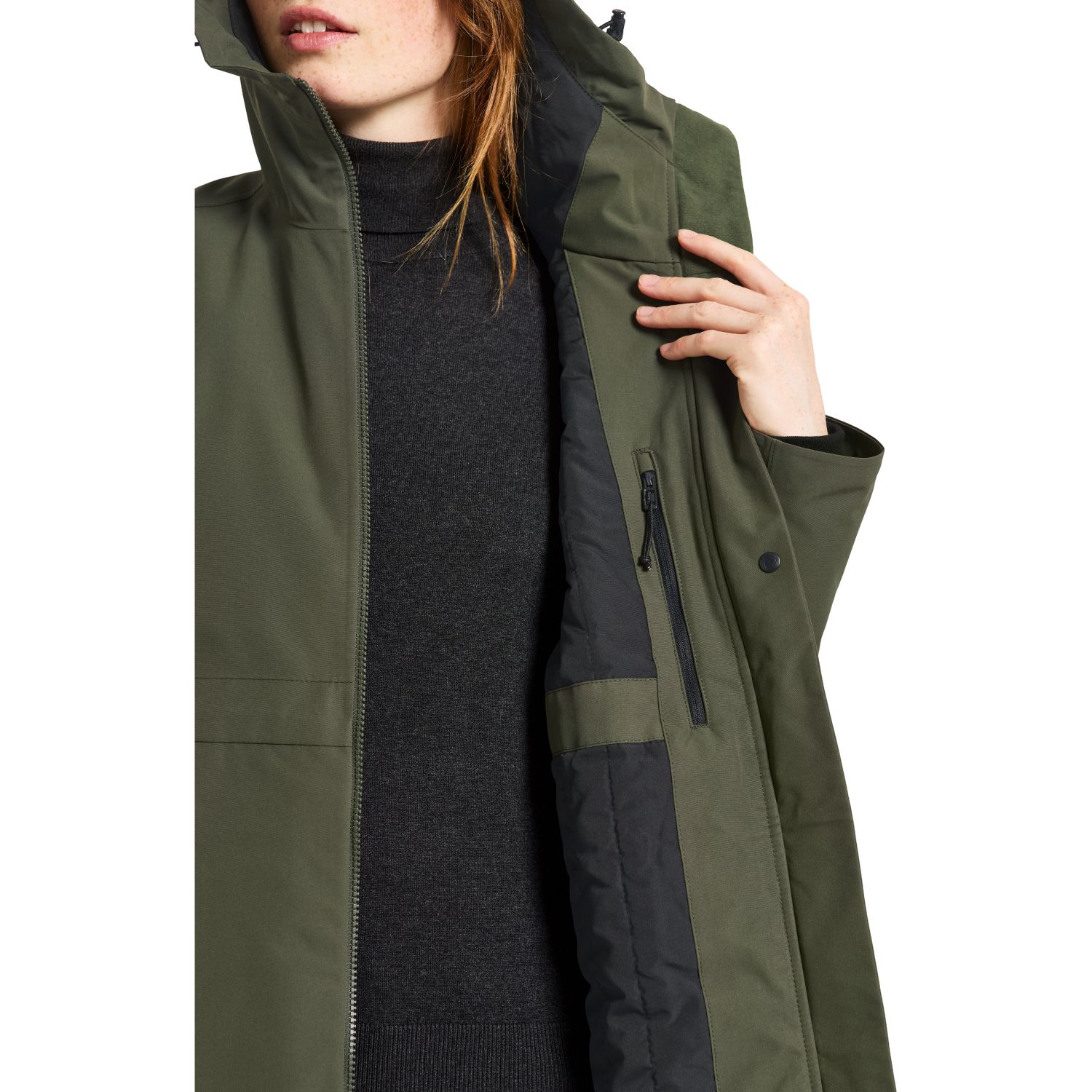 Didriksons Elena, parka, femei, verde închis