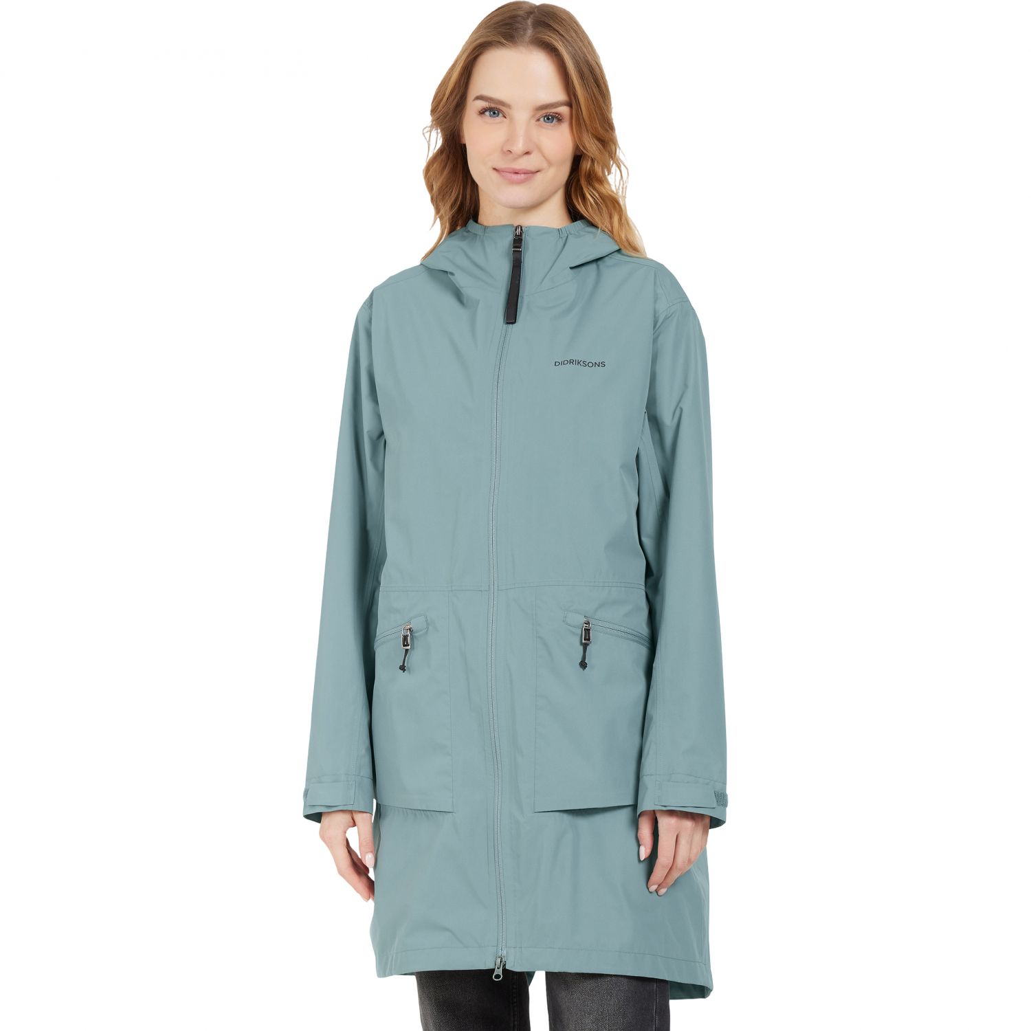 Didriksons Eliana, impermeable, mujer, factory blue