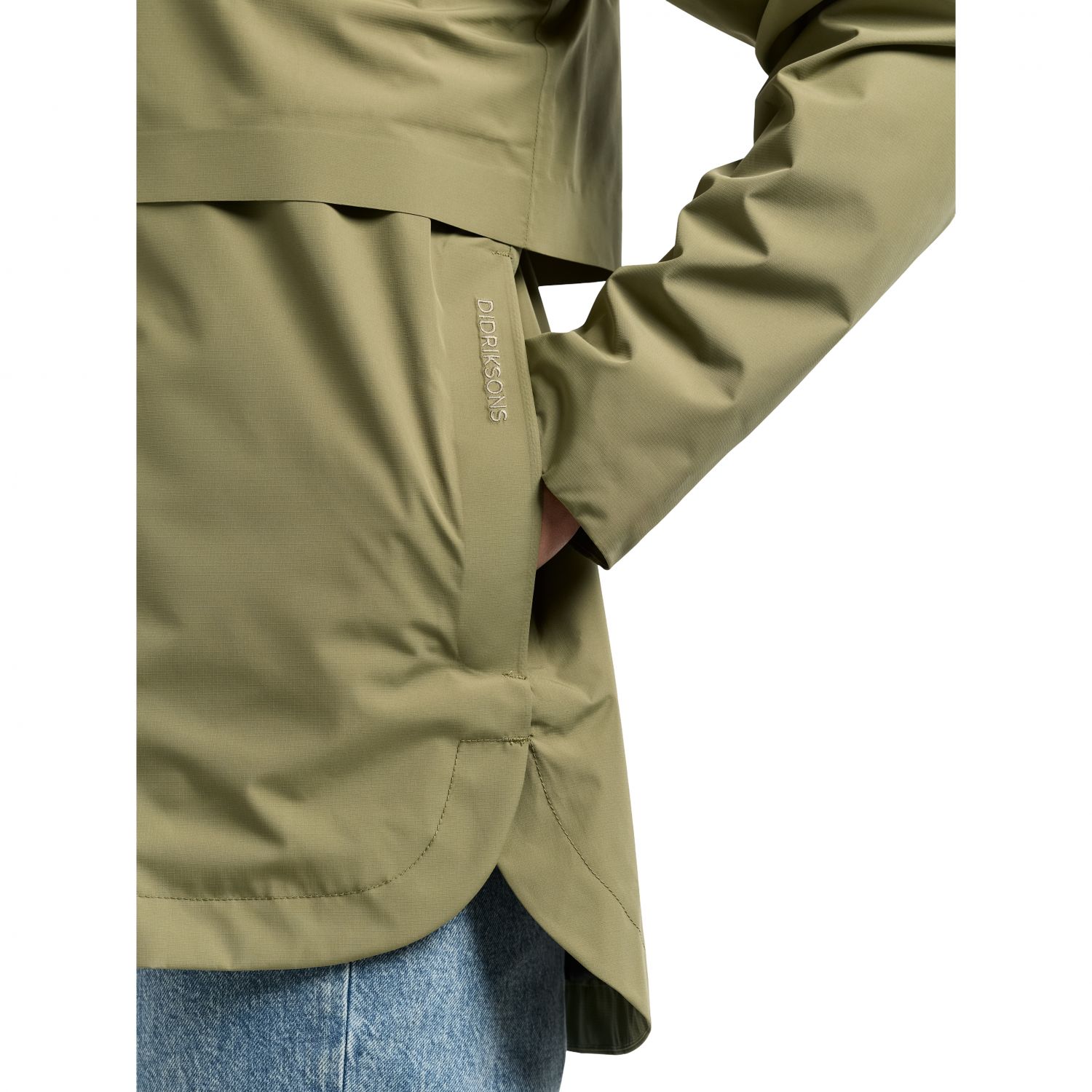 Didriksons Elsa, sadetakki, naiset, olive green