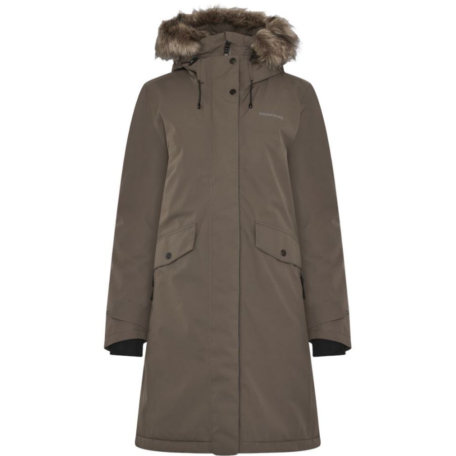 Didriksons Erika, parka, dámska, hnedá