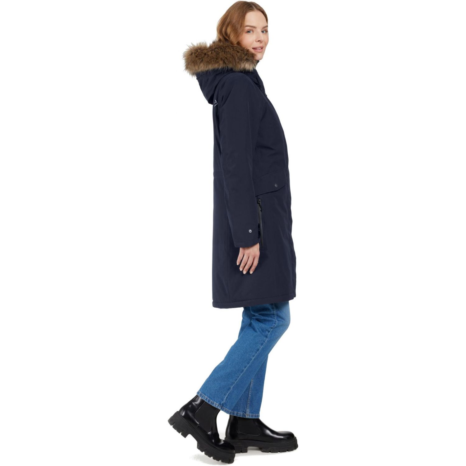 Didriksons Erika, parka, dámska, tmavomodrá