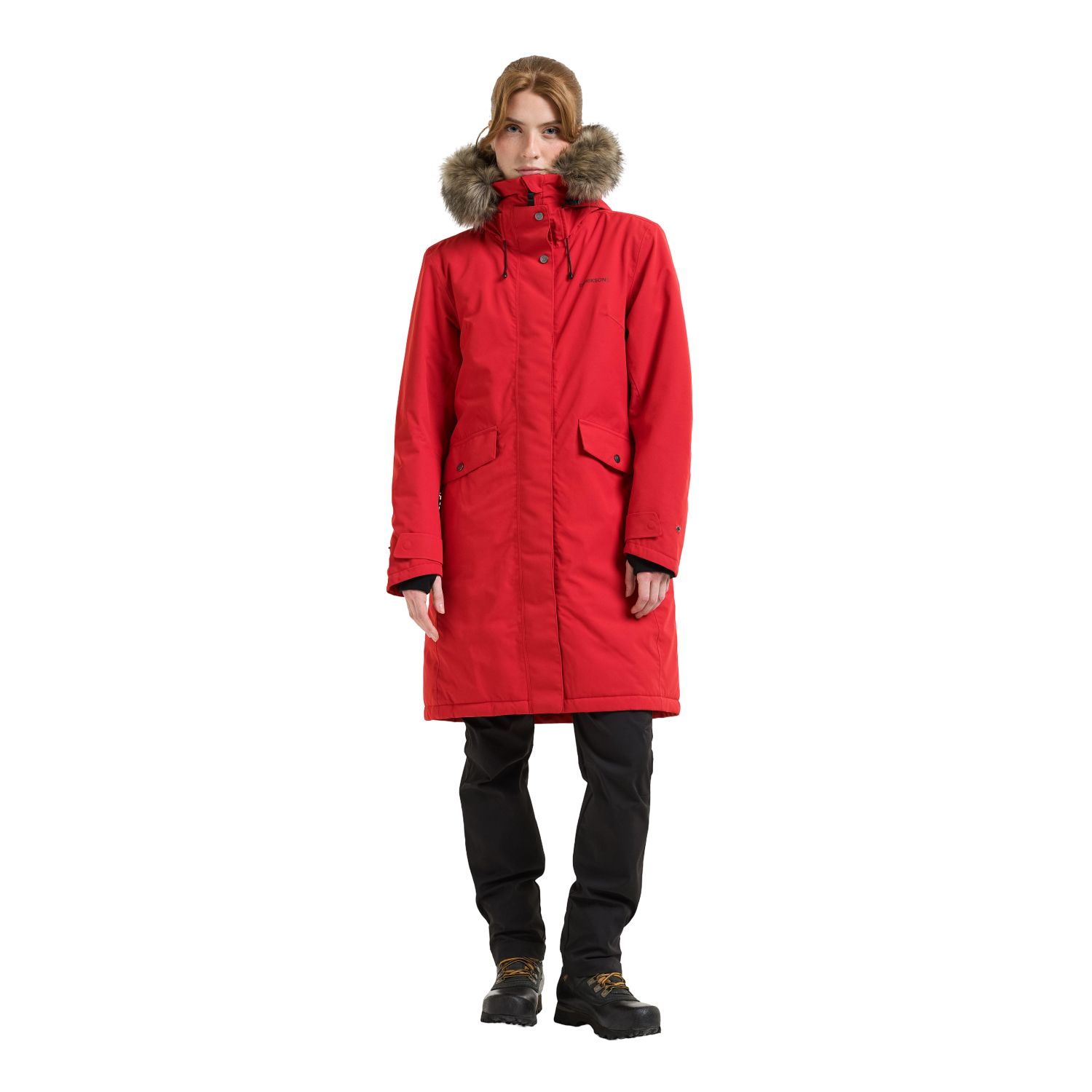 Didriksons Erika, parka, donna, pomme red