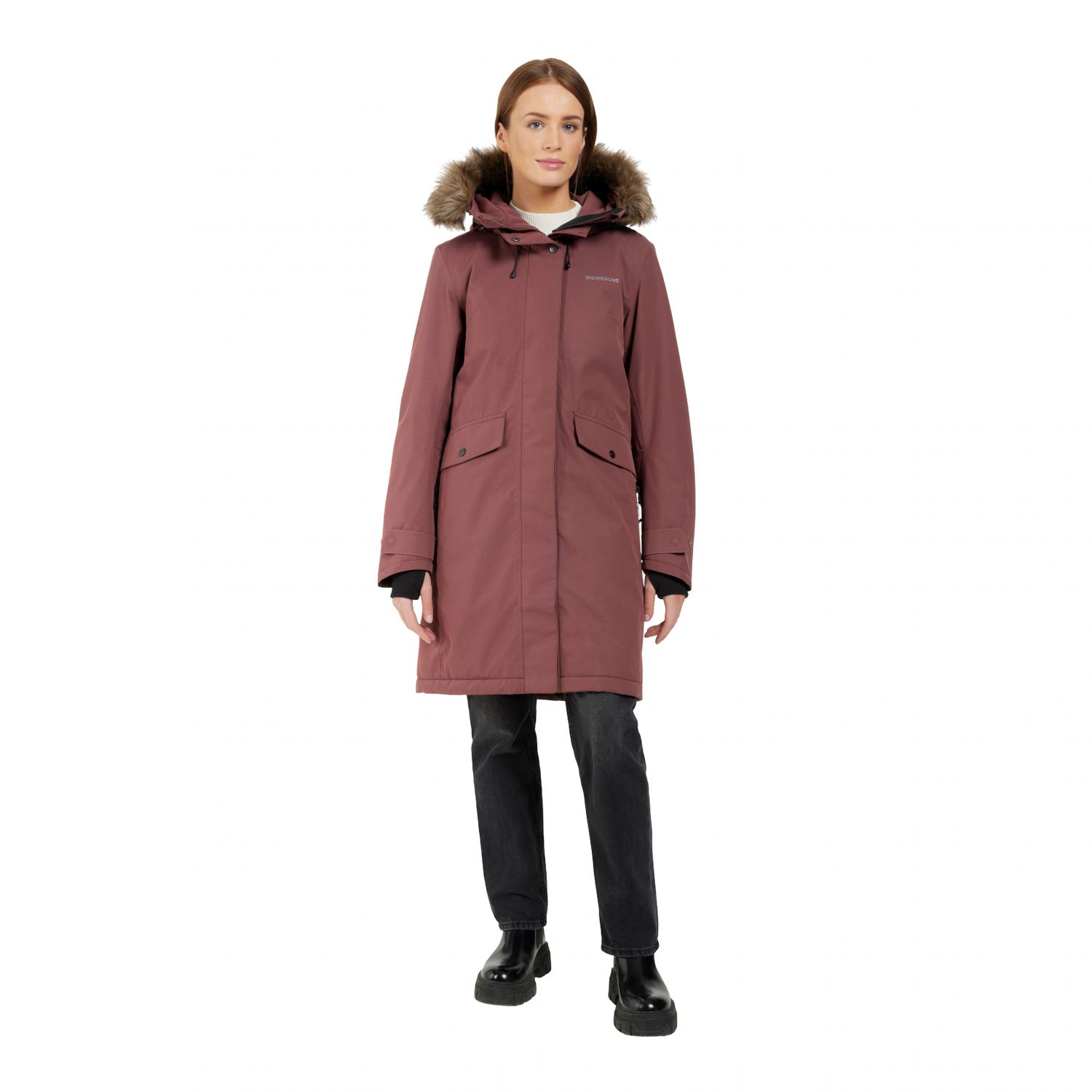 Didriksons Erika, parka, feminino, old rust