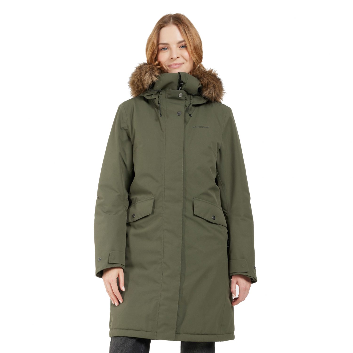 Didriksons Erika, parka, senhoras, verde escuro