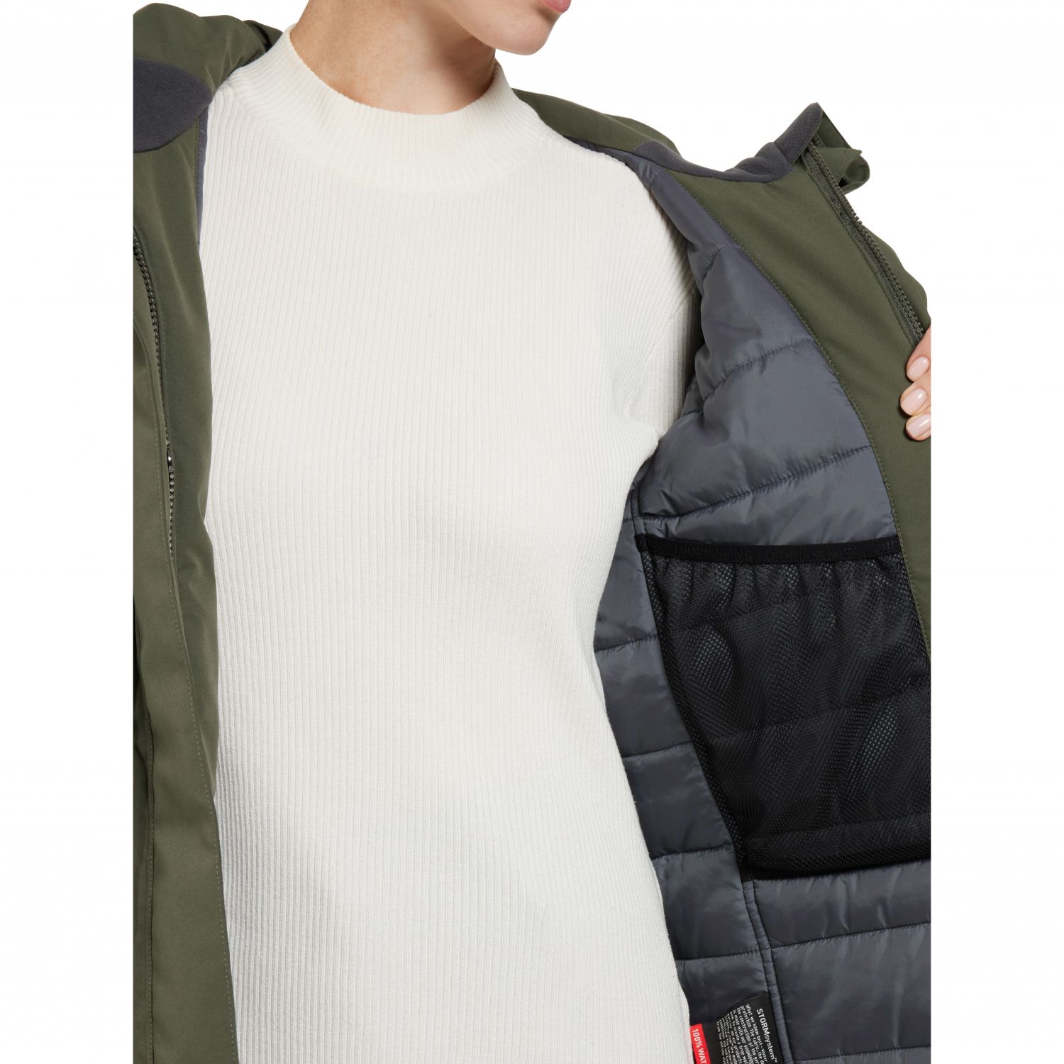 Didriksons Erika, parka, senhoras, verde escuro