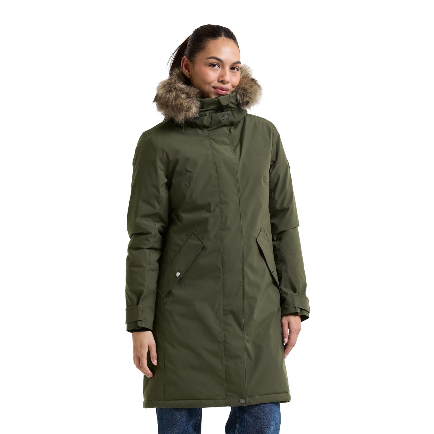 Didriksons Erna 2, parka, dames, donkergroen