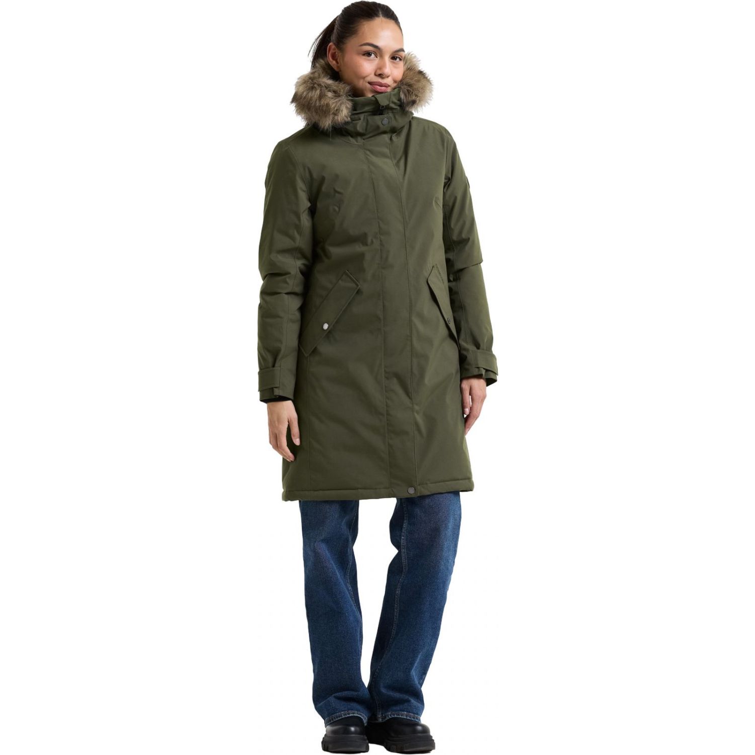 Didriksons Erna 2, parka, feminino, verde escuro