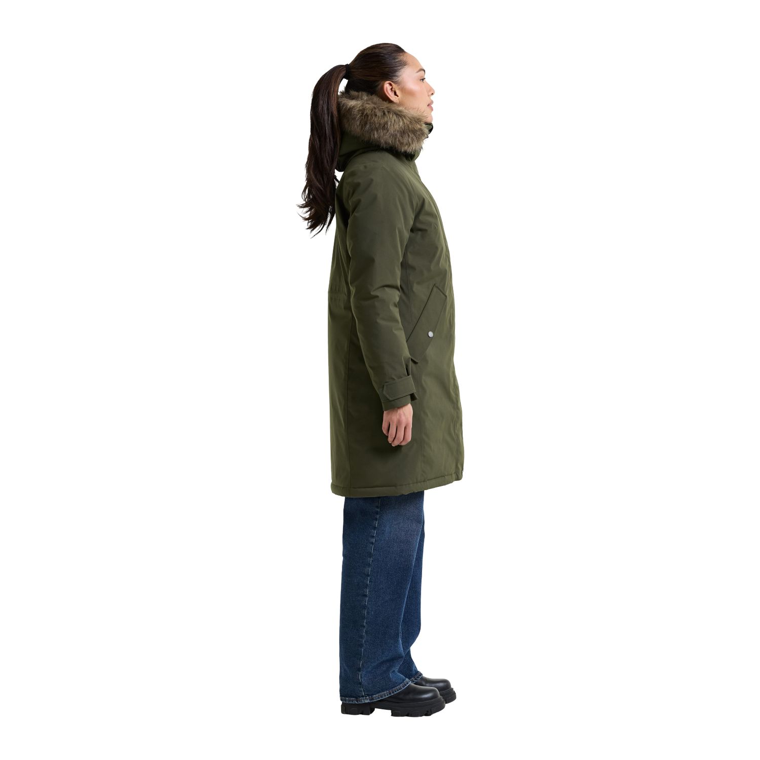 Didriksons Erna 2, parka, nainen, tummanvihreä